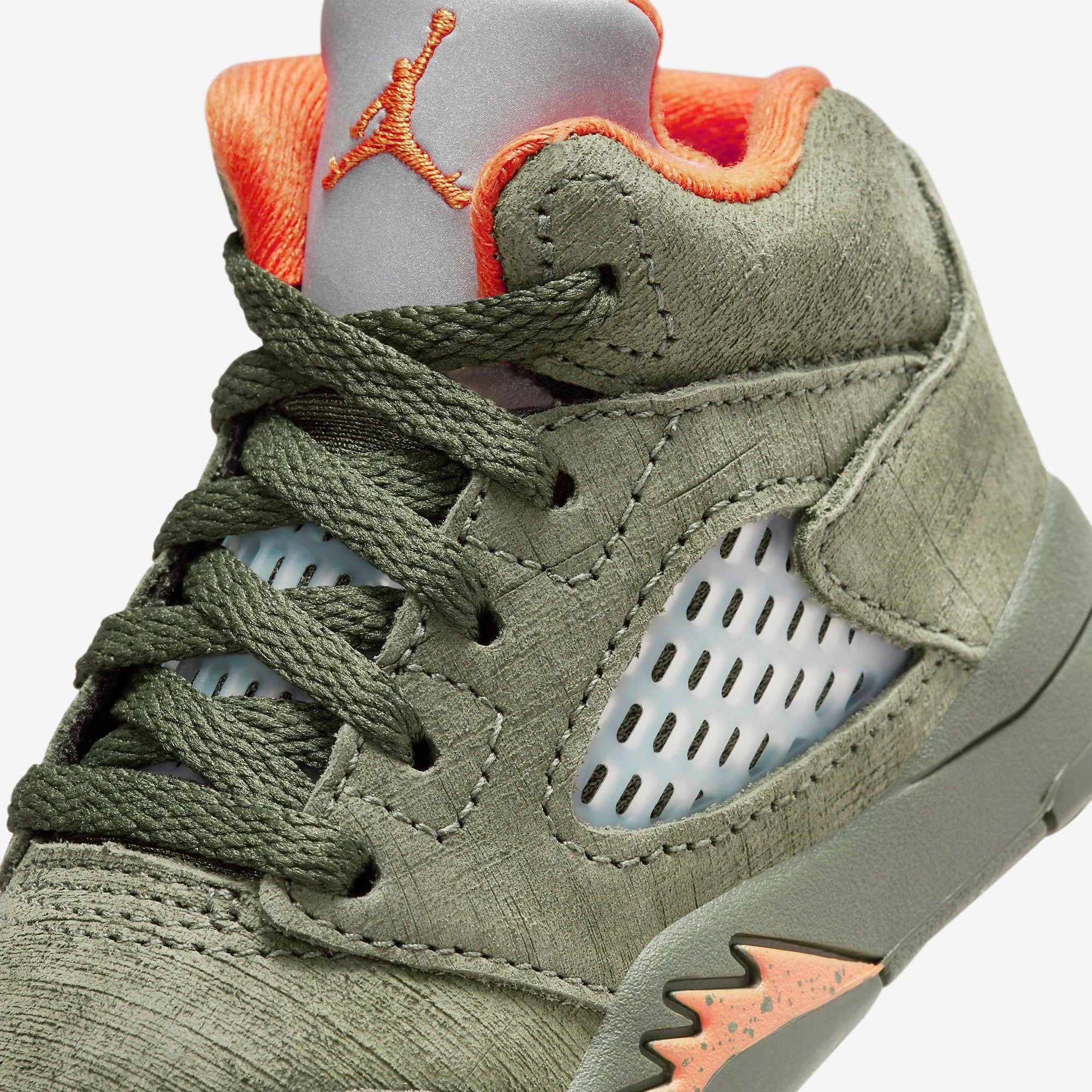 (TD) Air Jordan 5 Retro 'Olive' (2024) 440890-308 Air Jordan 5 Mesh Panel Basketball Shoes