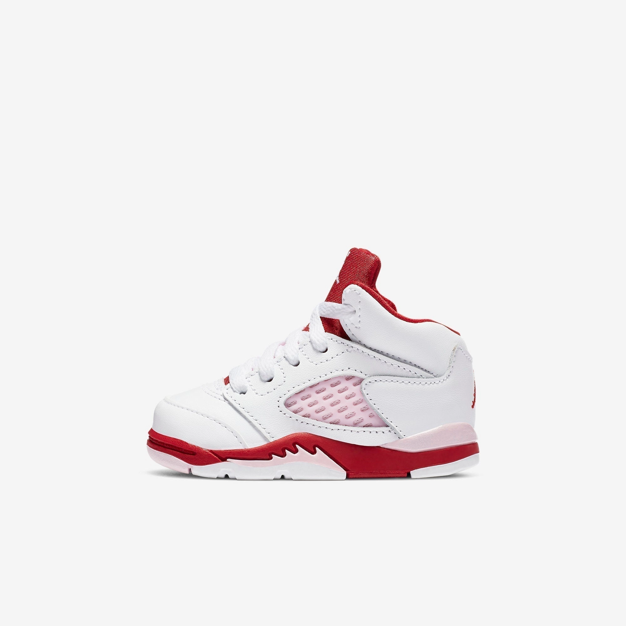 (TD) Air Jordan 5 Retro 'Pink Foam' (2020) 725172-106 Air Jordan 5 shoes with mesh panel details
