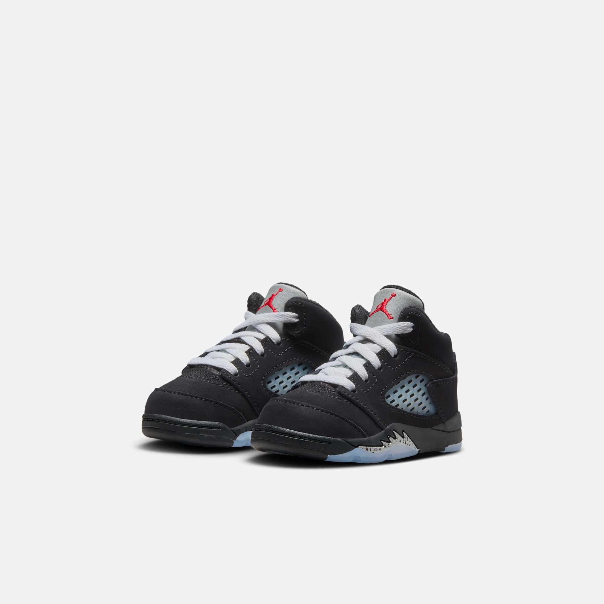 (TD) Air Jordan 5 Retro 'Reimagined Black / Metallic Silver' (2025) HF3977-001 Air Jordan 5 Mesh Panel Basketball Shoes