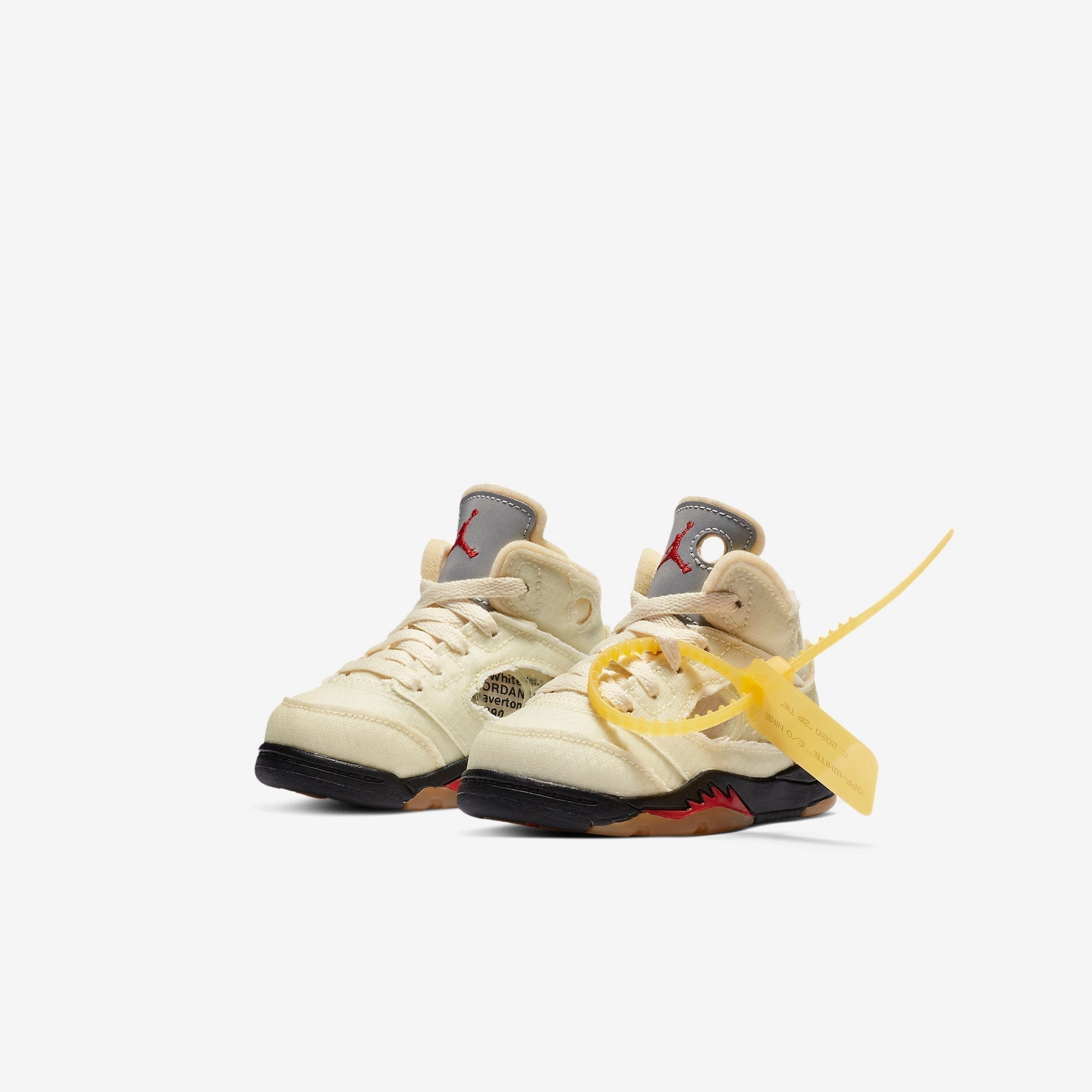 (TD) Air Jordan 5 Retro SP x Off-White 'Sail' (2020) CV4828-100 Air Jordan 5 Mesh Panel Basketball Shoes