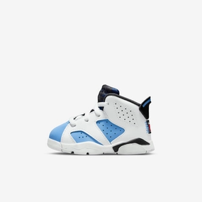(TD) Air Jordan 6 Retro 'White / UNC University Blue' (2022) DV3606-410 Air Jordan 6 high-top shoes for hoop fans