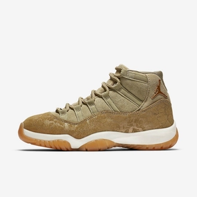 (Women's) Air Jordan 11 Retro 'Neutral Olive' (2018) AR0715-200 Air Jordan 11 basketball shoes with patent look