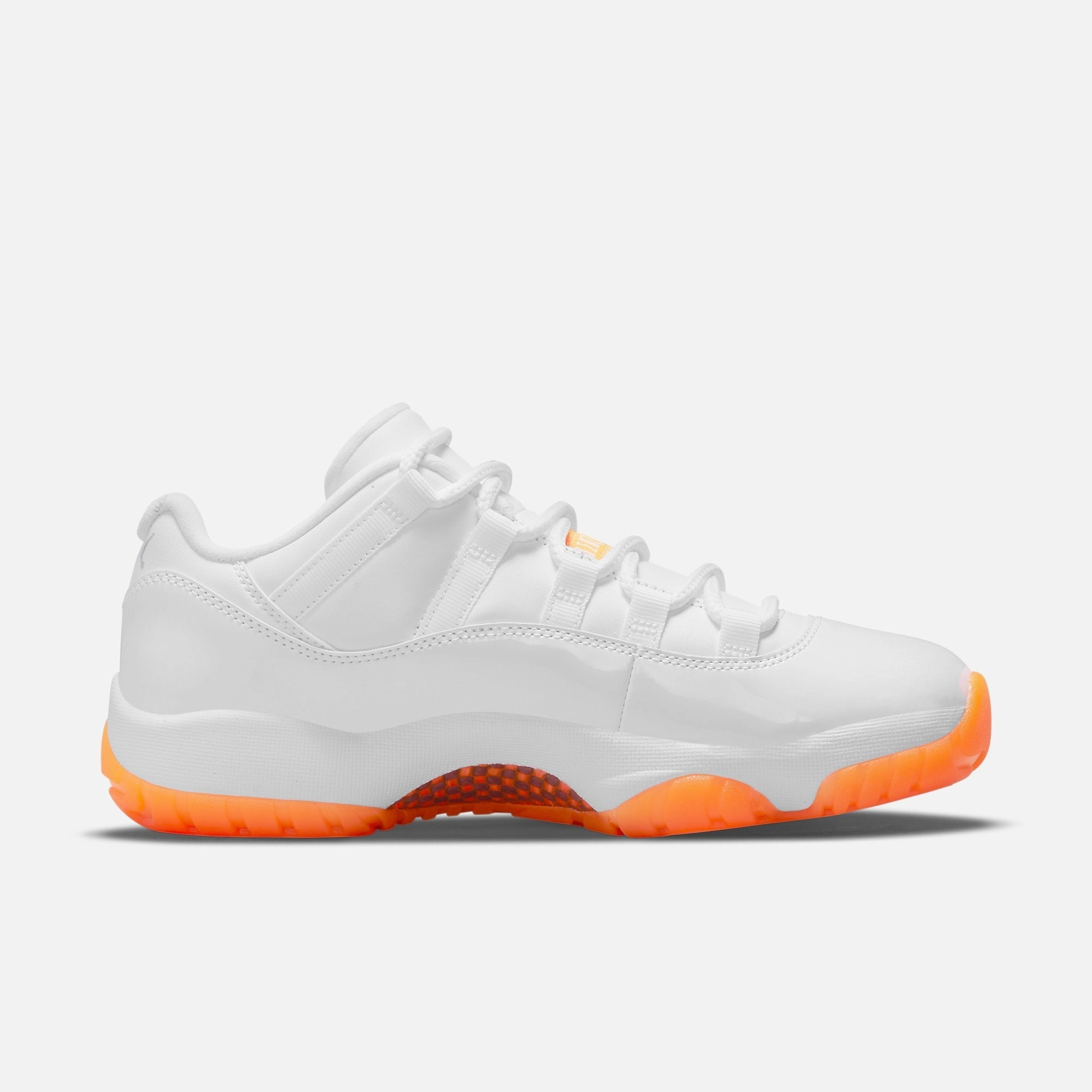 (Women's) Air Jordan 11 Retro Low 'Bright Citrus' (2021) AH7860-139 Air Jordan 11 Patent Basketball Shoes