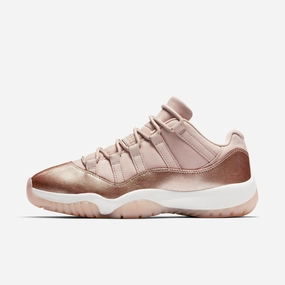 (Women's) Air Jordan 11 Retro Low 'Rose Gold' (2018) AH7860-105 Air Jordan 11 basketball shoes with patent look