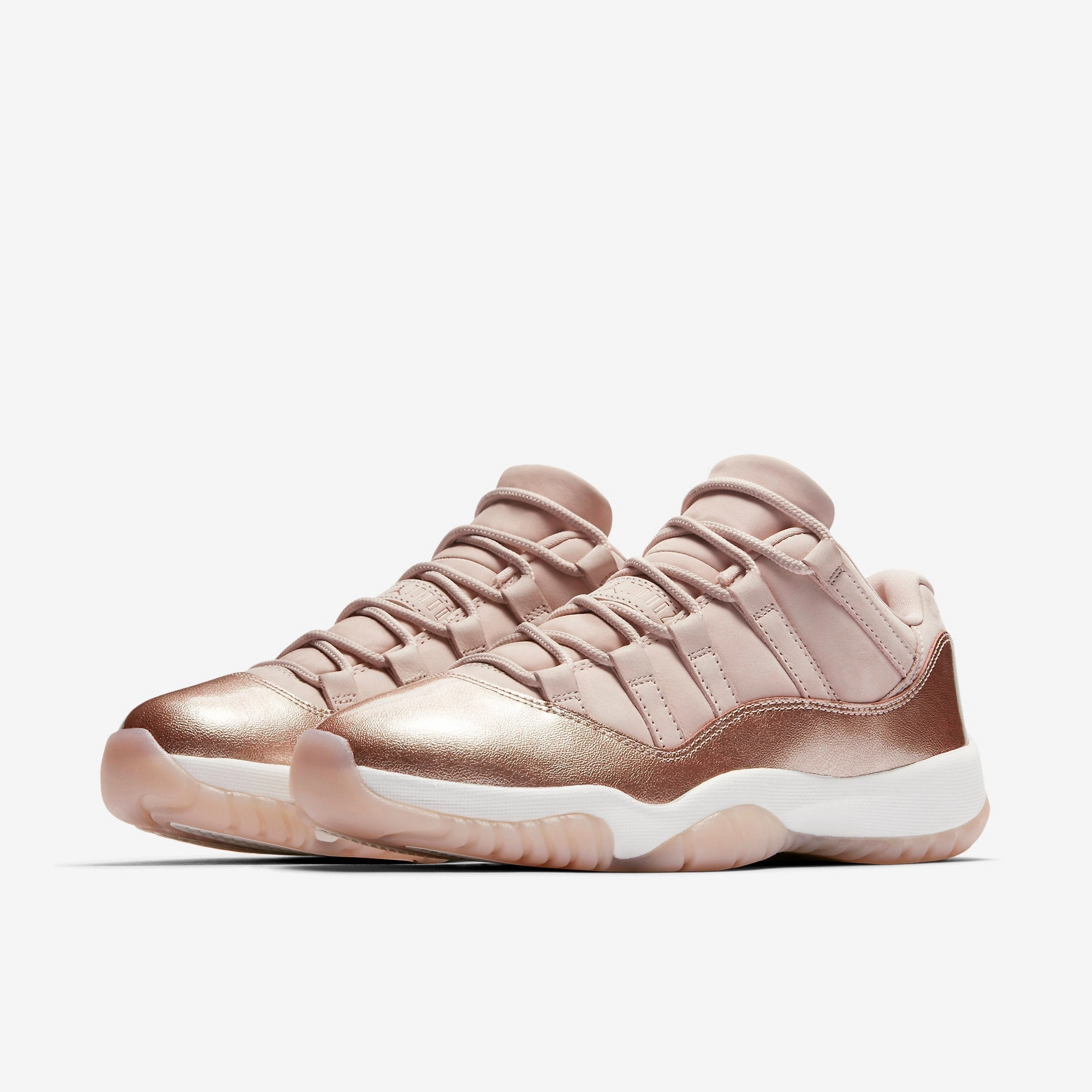 (Women's) Air Jordan 11 Retro Low 'Rose Gold' (2018) AH7860-105 Air Jordan 11 Patent Basketball Shoes