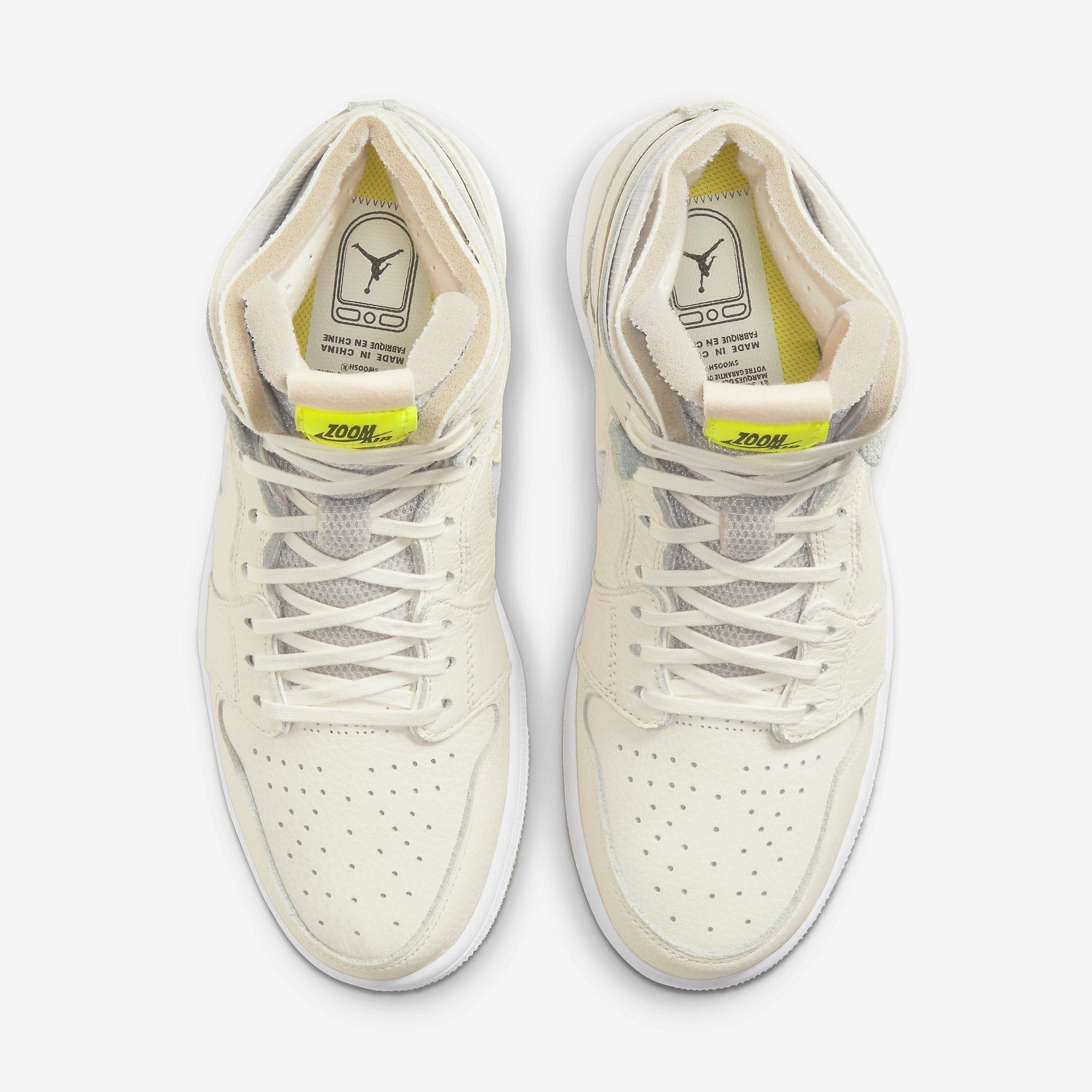 (Women's) Air Jordan 1 High Zoom Air CMFT 'Pearl White' (2021) CT0979-107 Air Jordan 1 Signature Look Sneakers
