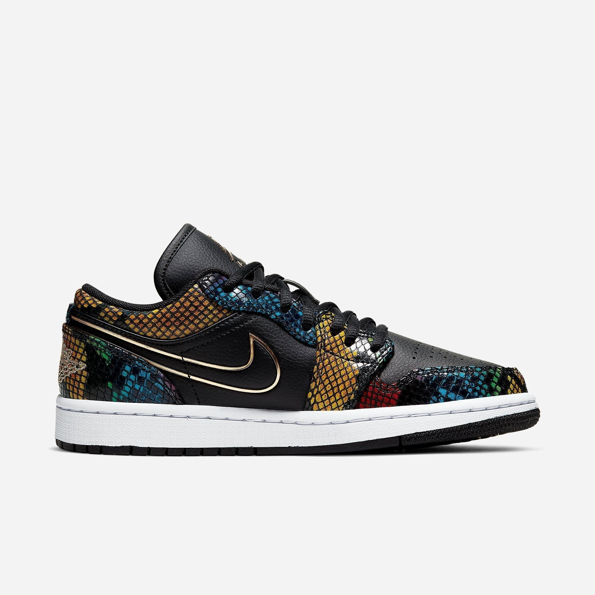 (Women's) Air Jordan 1 Low 'Multi Snakeskin' (2020) CW5580-001 Air Jordan 1 Signature Look Sneakers