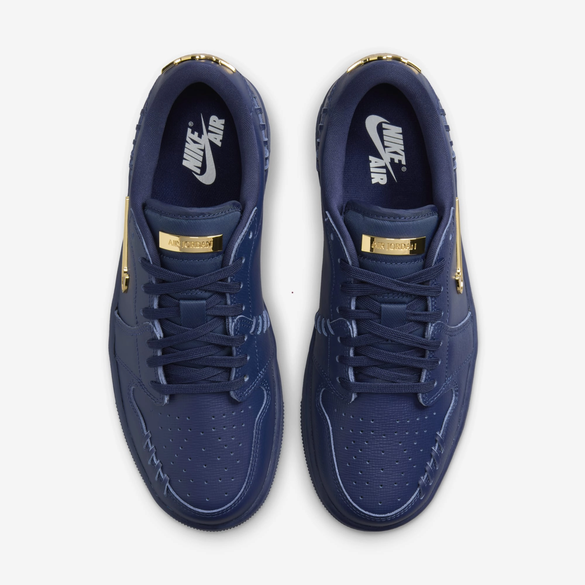(Women's) Air Jordan 1 Low Method of Make 'Midnight Navy / Metallic Gold' (2024) FN5032-400 Air Jordan 1 Original Colorway Shoes