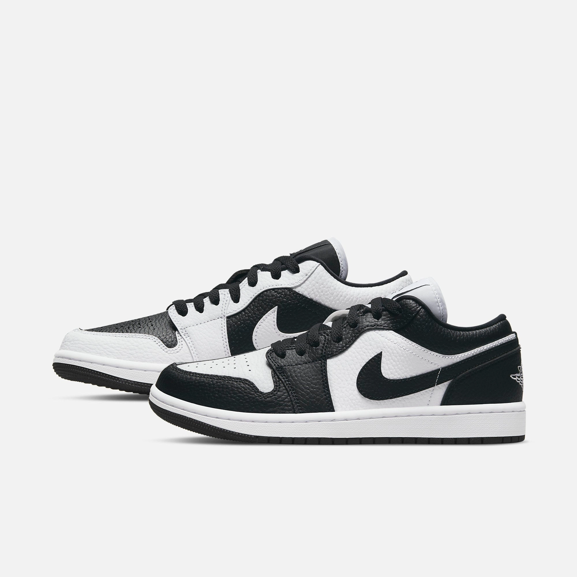 (Women's) Air Jordan 1 Low SE 'Homage Split White / Black' (2022) DR0502-101 Authentic Air Jordan 1 in premium leather