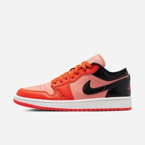 (Women's) Air Jordan 1 Low SE 'Orange Black' (2022) DM3379-600 Authentic Air Jordan 1 in premium leather