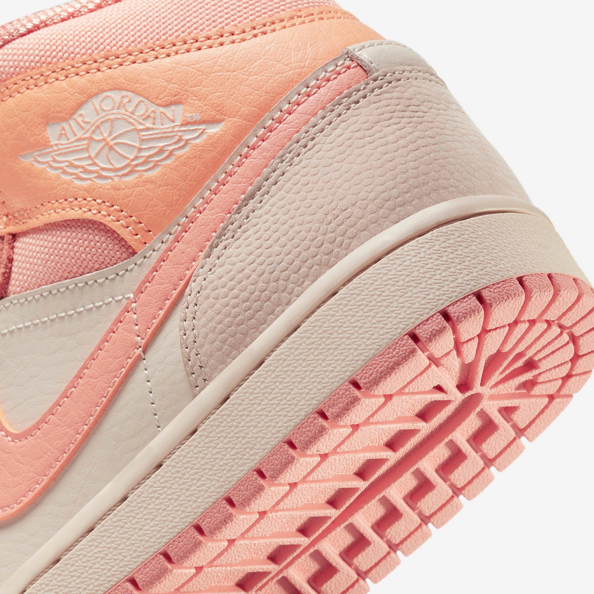 (Women's) Air Jordan 1 Mid 'Apricot' (2021) DH4270-800 Air Jordan 1 Signature Look Sneakers
