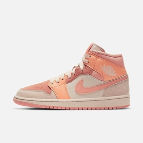 (Women's) Air Jordan 1 Mid 'Apricot' (2021) DH4270-800 Stylish Air Jordan 1 in classic design