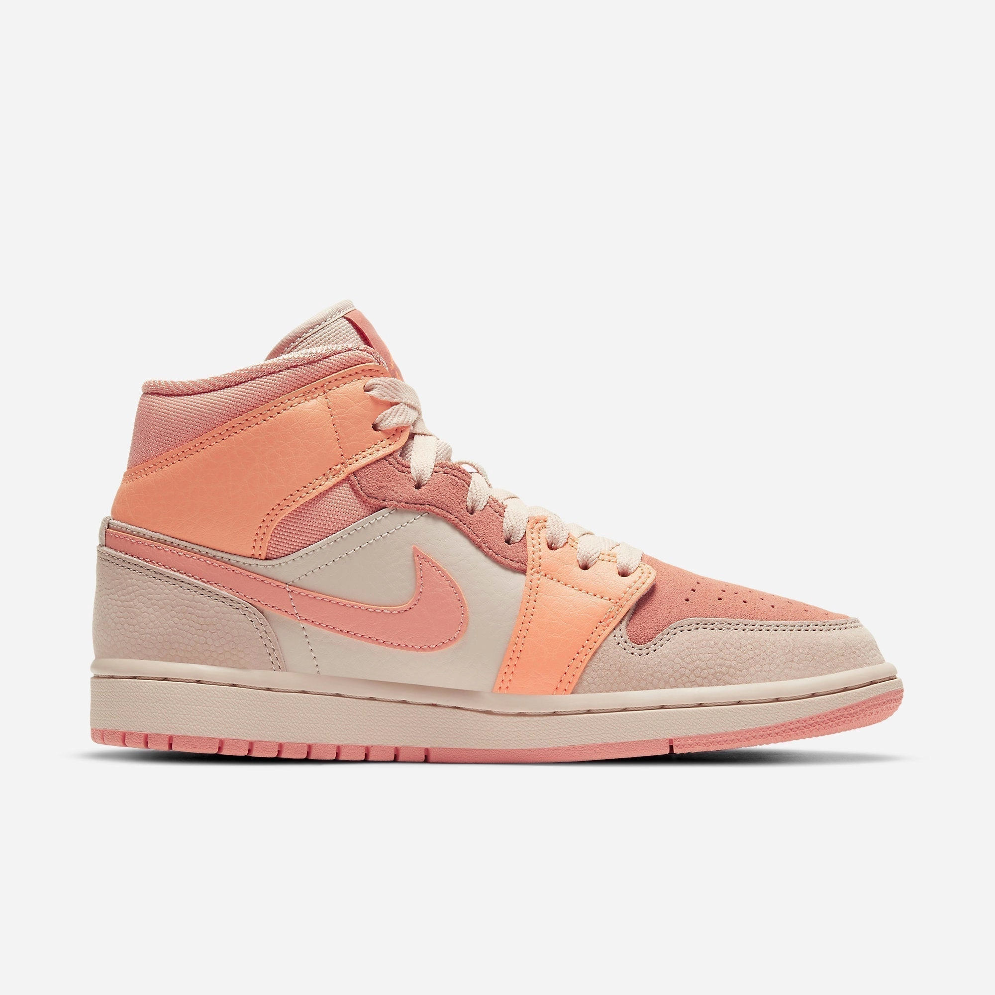 (Women's) Air Jordan 1 Mid 'Apricot' (2021) DH4270-800 Air Jordan 1 Signature Look Sneakers