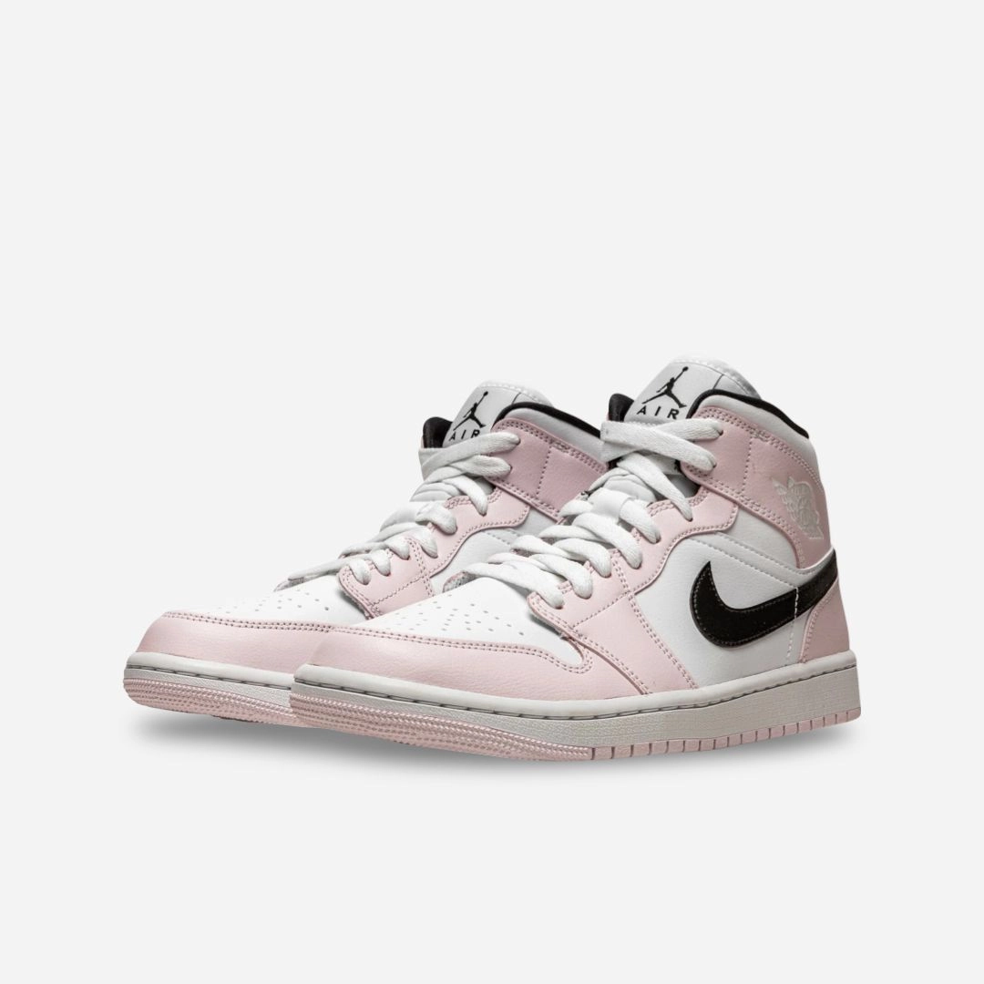 (Women's) Air Jordan 1 Mid 'Barely Rose' (2021) BQ6472-500 Air Jordan 1 Signature Look Sneakers