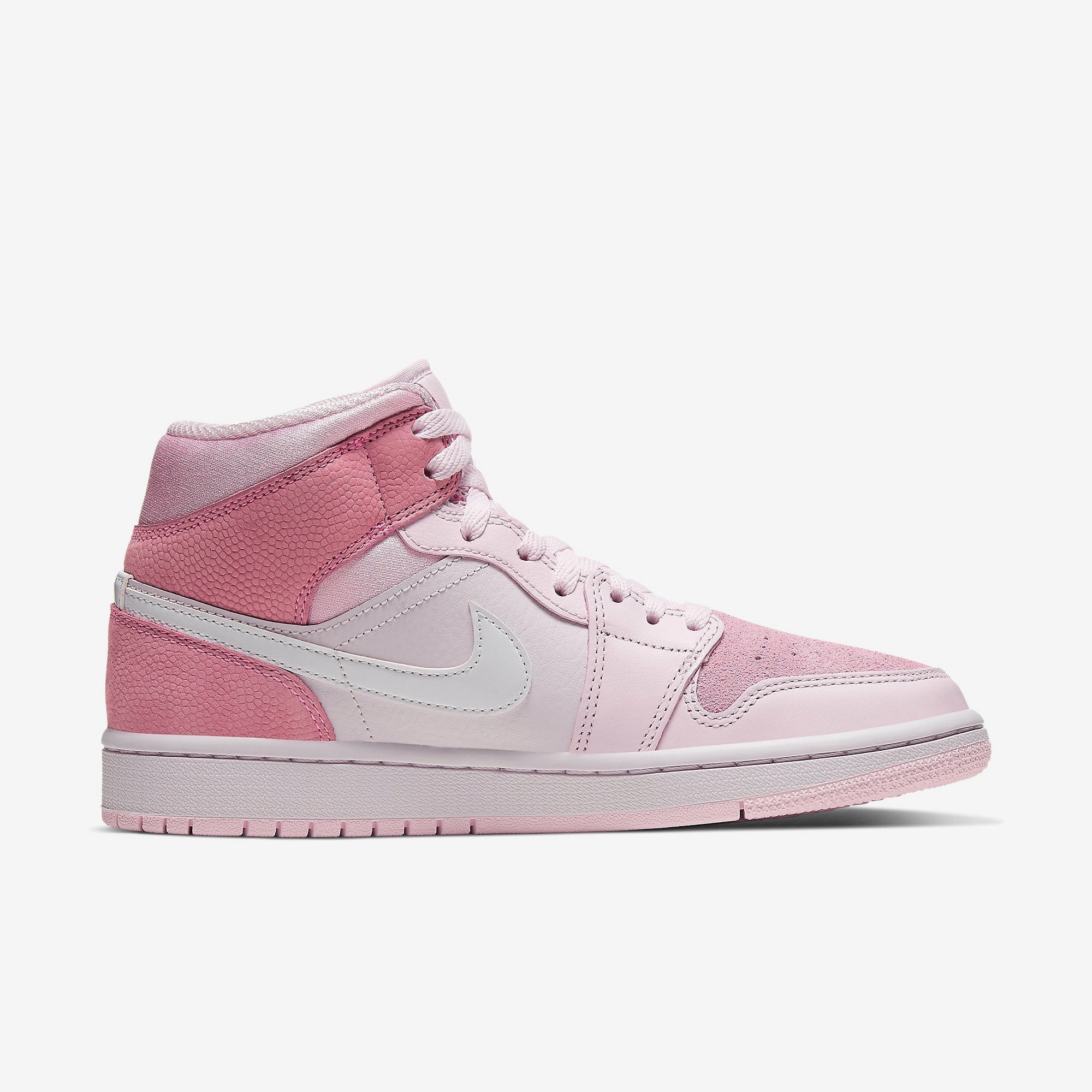 (Women's) Air Jordan 1 Mid 'Digital Pink' (2020) CW5379-600 Air Jordan 1 Signature Look Sneakers