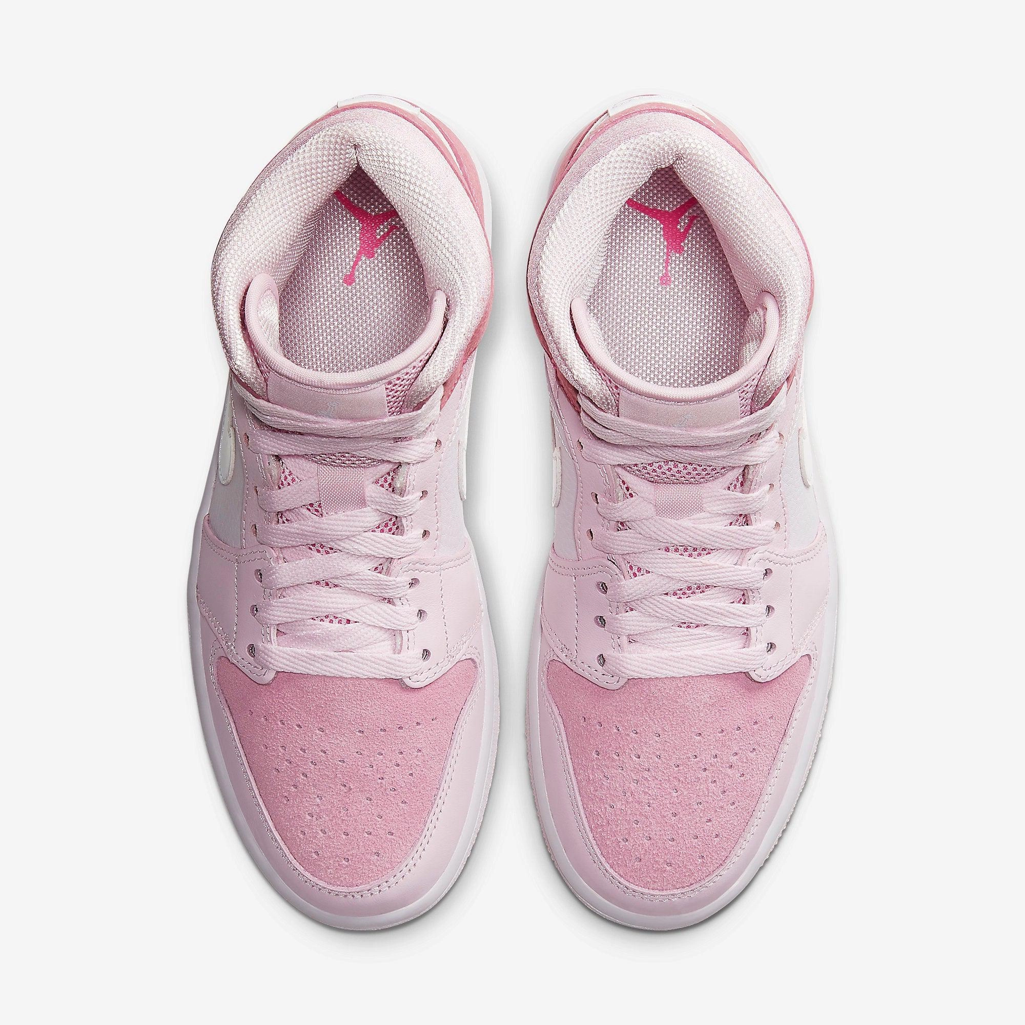 (Women's) Air Jordan 1 Mid 'Digital Pink' (2020) CW5379-600 Air Jordan 1 Signature Look Sneakers