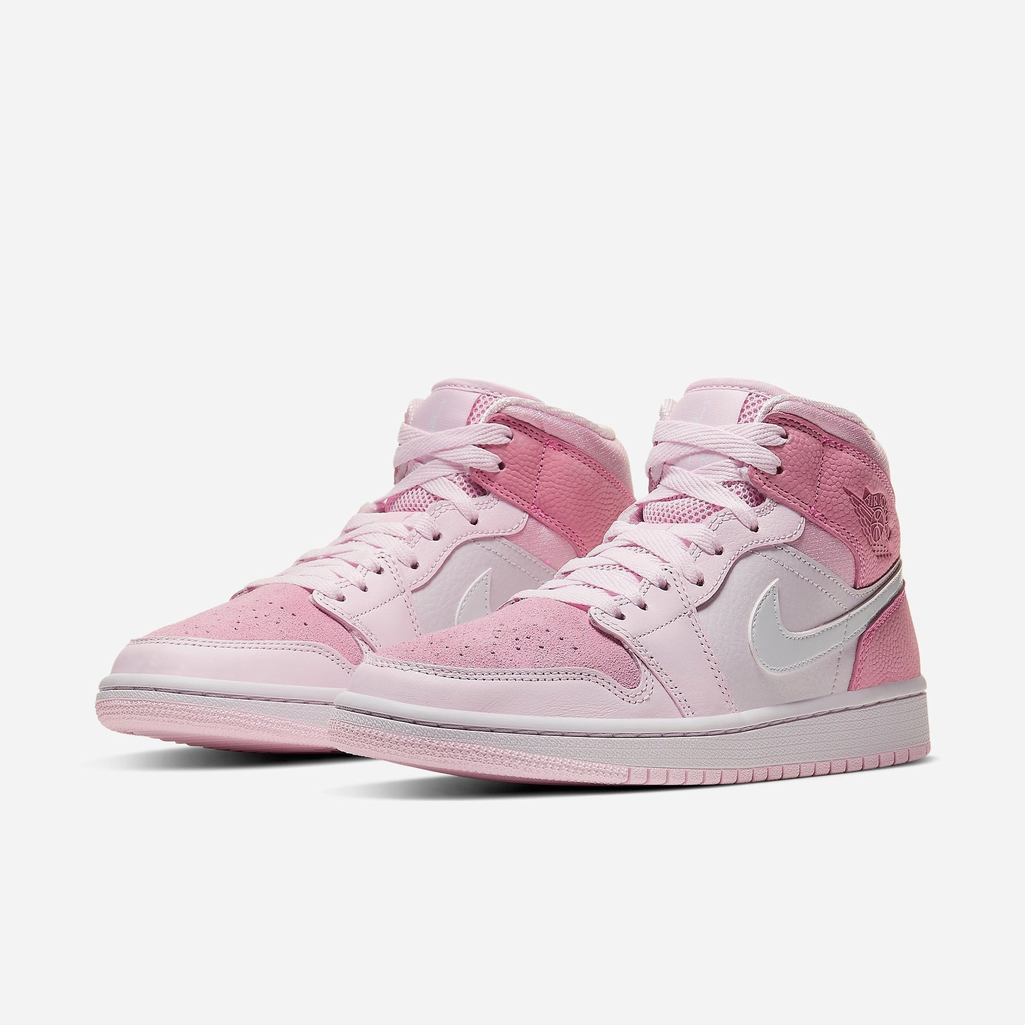 (Women's) Air Jordan 1 Mid 'Digital Pink' (2020) CW5379-600 Air Jordan 1 Signature Look Sneakers