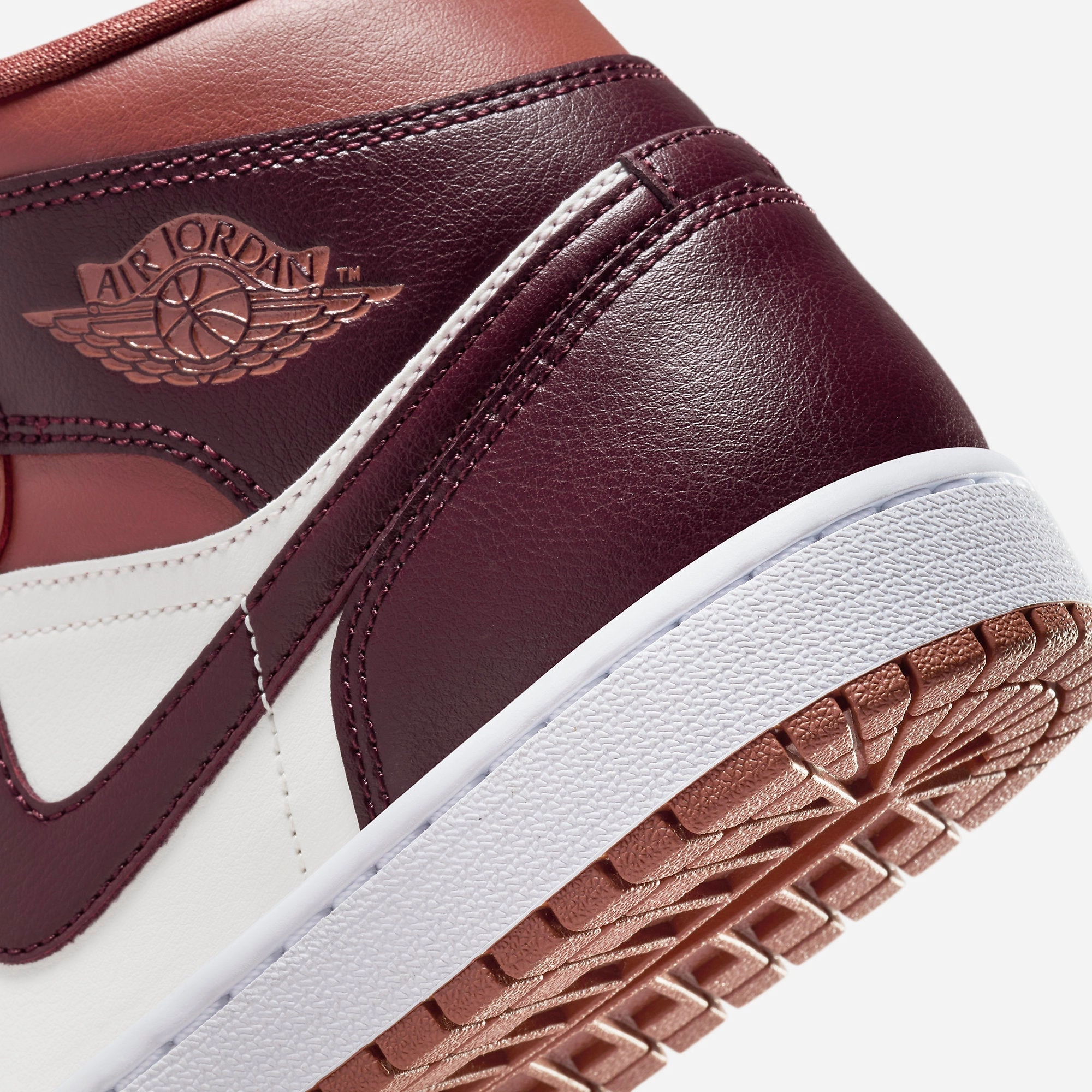 (Women's) Air Jordan 1 Mid 'Dusty Peach / Night Maroon' () BQ6472-200 Air Jordan 1 Original Colorway Shoes