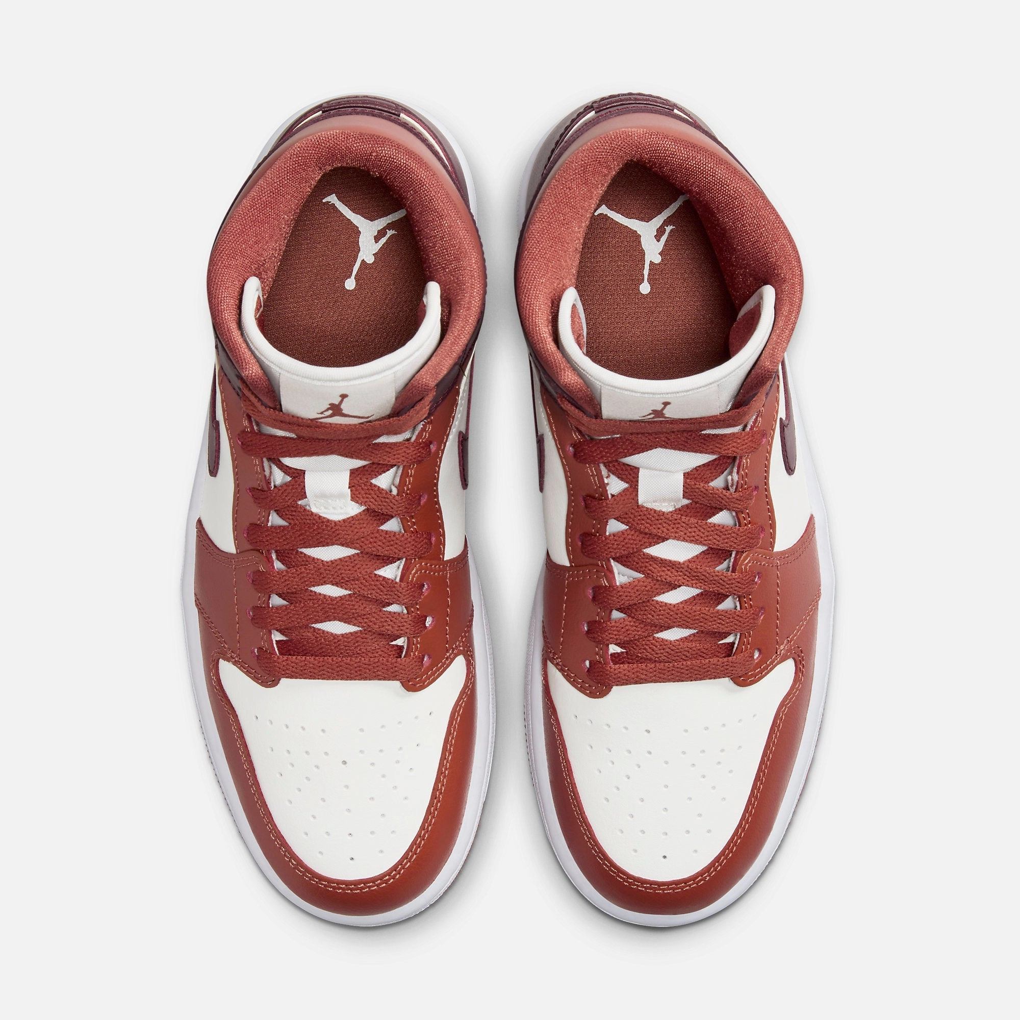 (Women's) Air Jordan 1 Mid 'Dusty Peach / Night Maroon' () BQ6472-200 Air Jordan 1 Original Colorway Shoes