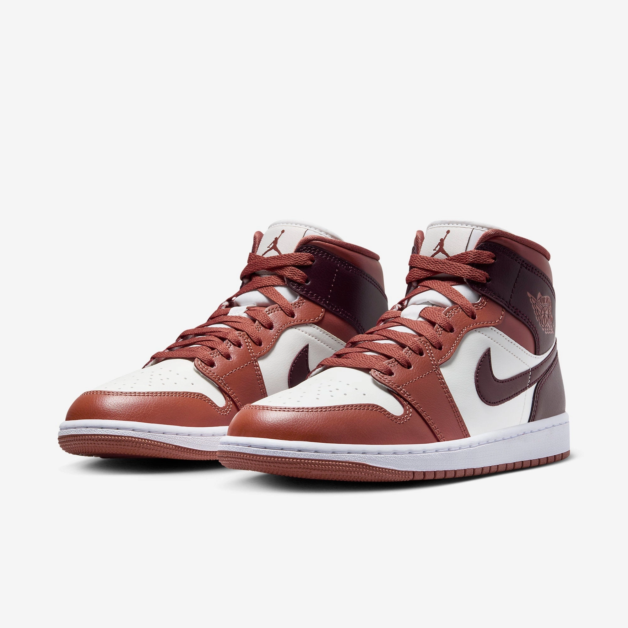 (Women's) Air Jordan 1 Mid 'Dusty Peach / Night Maroon' () BQ6472-200 Air Jordan 1 Original Colorway Shoes
