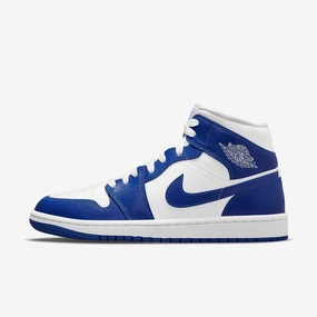 (Women's) Air Jordan 1 Mid 'Kentucky' (2021) BQ6472-104 Authentic Air Jordan 1 in premium leather