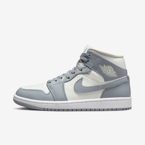(Women's) Air Jordan 1 Mid 'Stealth' (2022) BQ6472-115 Authentic Air Jordan 1 in premium leather