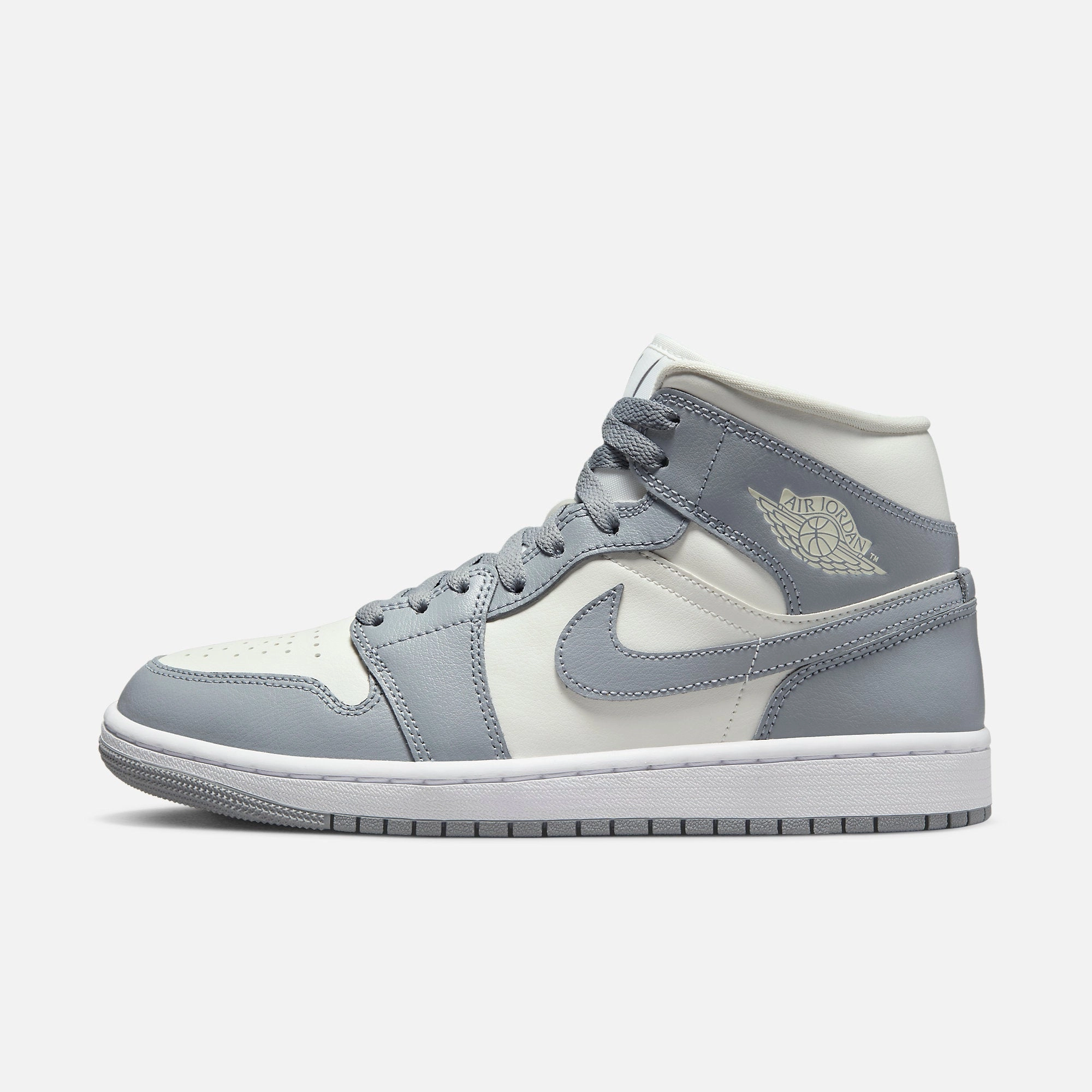 (Women's) Air Jordan 1 Mid 'Stealth' (2022) BQ6472-115 Authentic Air Jordan 1 in premium leather
