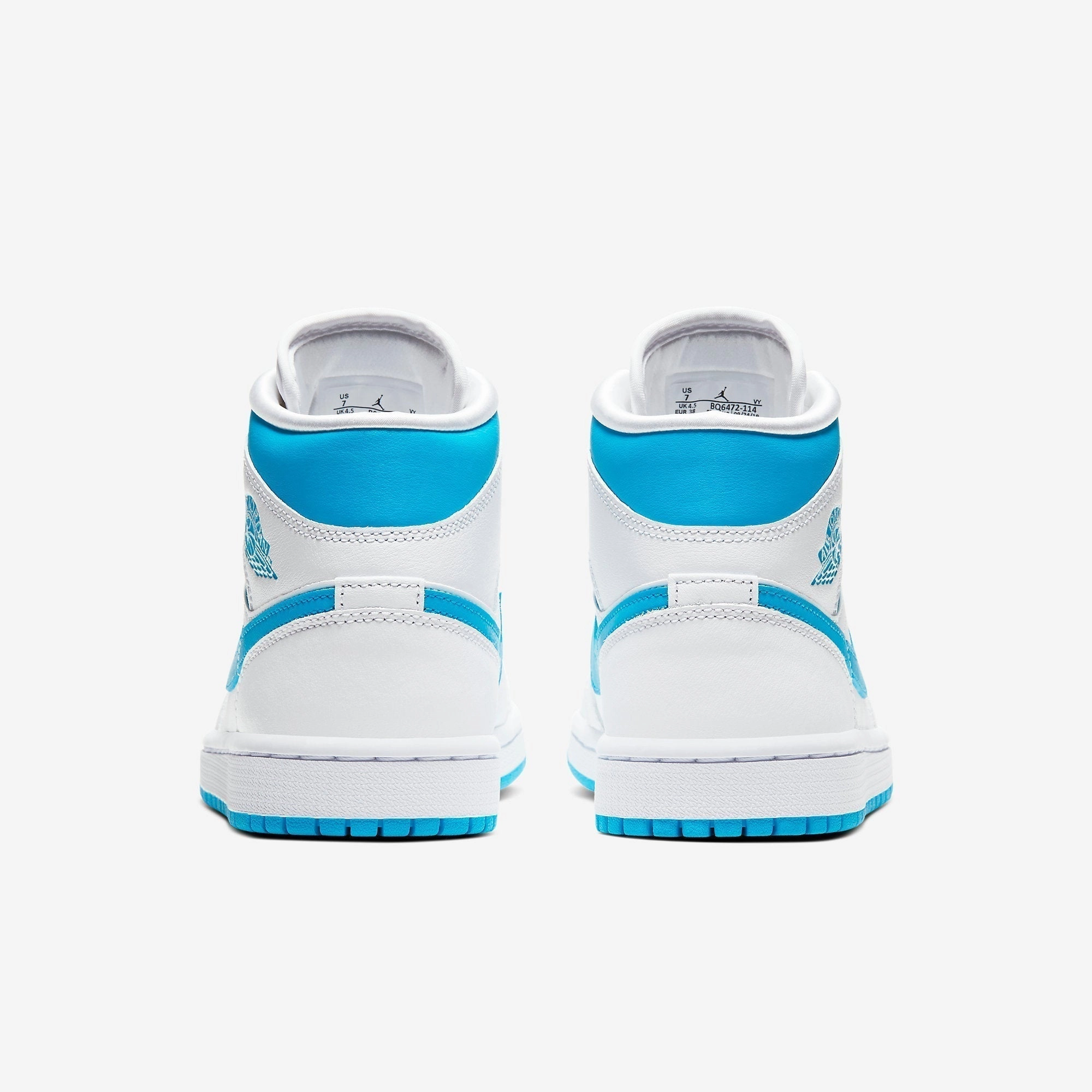 (Women's) Air Jordan 1 Mid 'UNC' (2020) BQ6472-114 Air Jordan 1 Retro Court Sneakers
