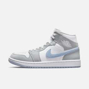 (Women's) Air Jordan 1 Mid 'Wolf Grey' (2021) BQ6472-105 Stylish Air Jordan 1 in classic design