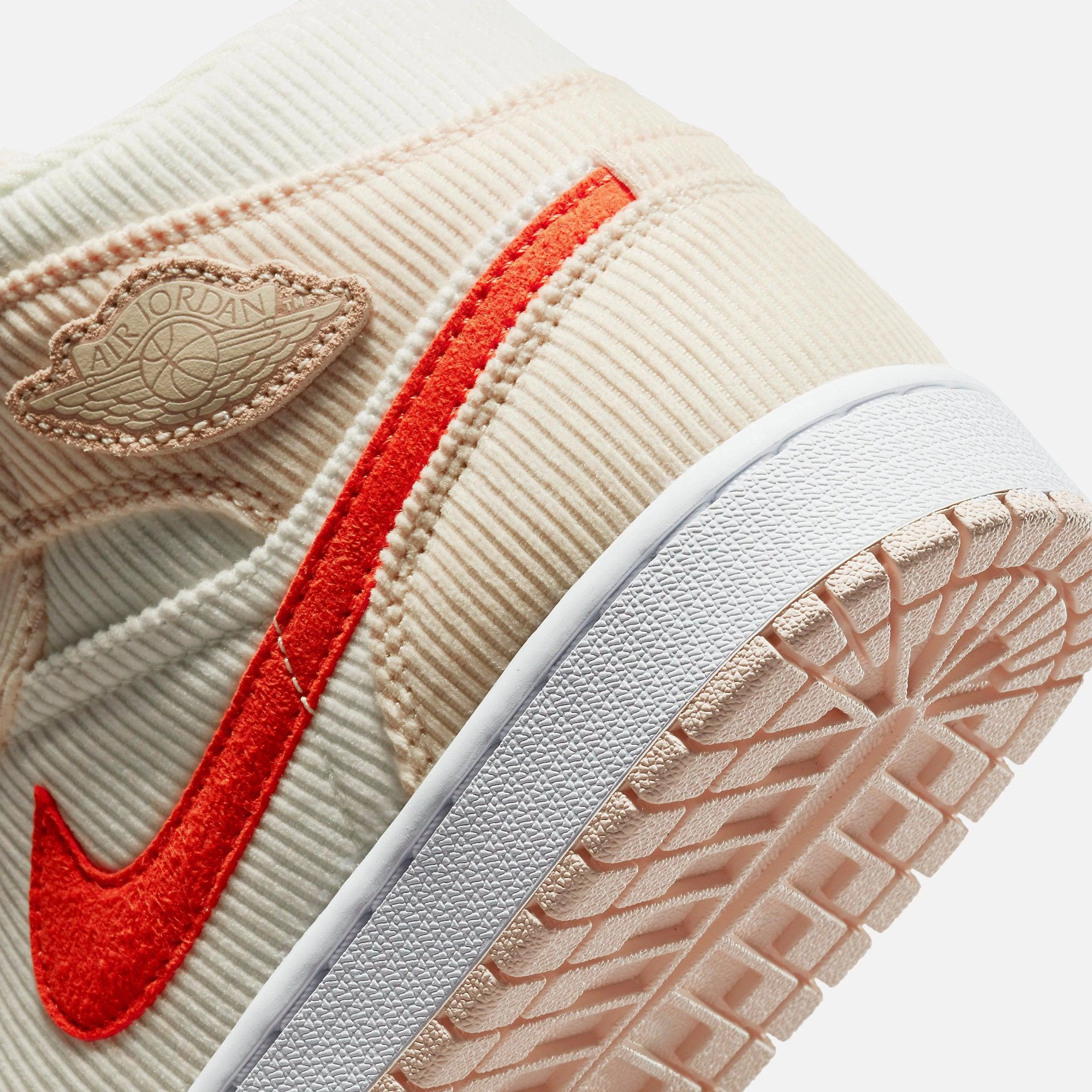 (Women's) Air Jordan 1 Mid SE 'Corduroy' (2021) DA8009-108 Air Jordan 1 Signature Look Sneakers