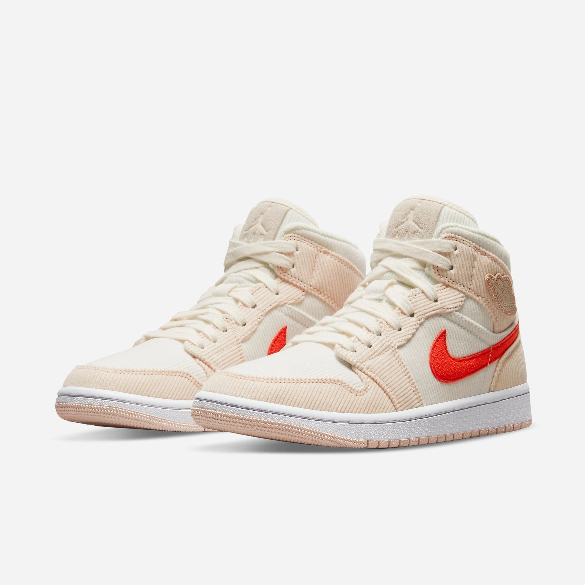 (Women's) Air Jordan 1 Mid SE 'Corduroy' (2021) DA8009-108 Air Jordan 1 Signature Look Sneakers