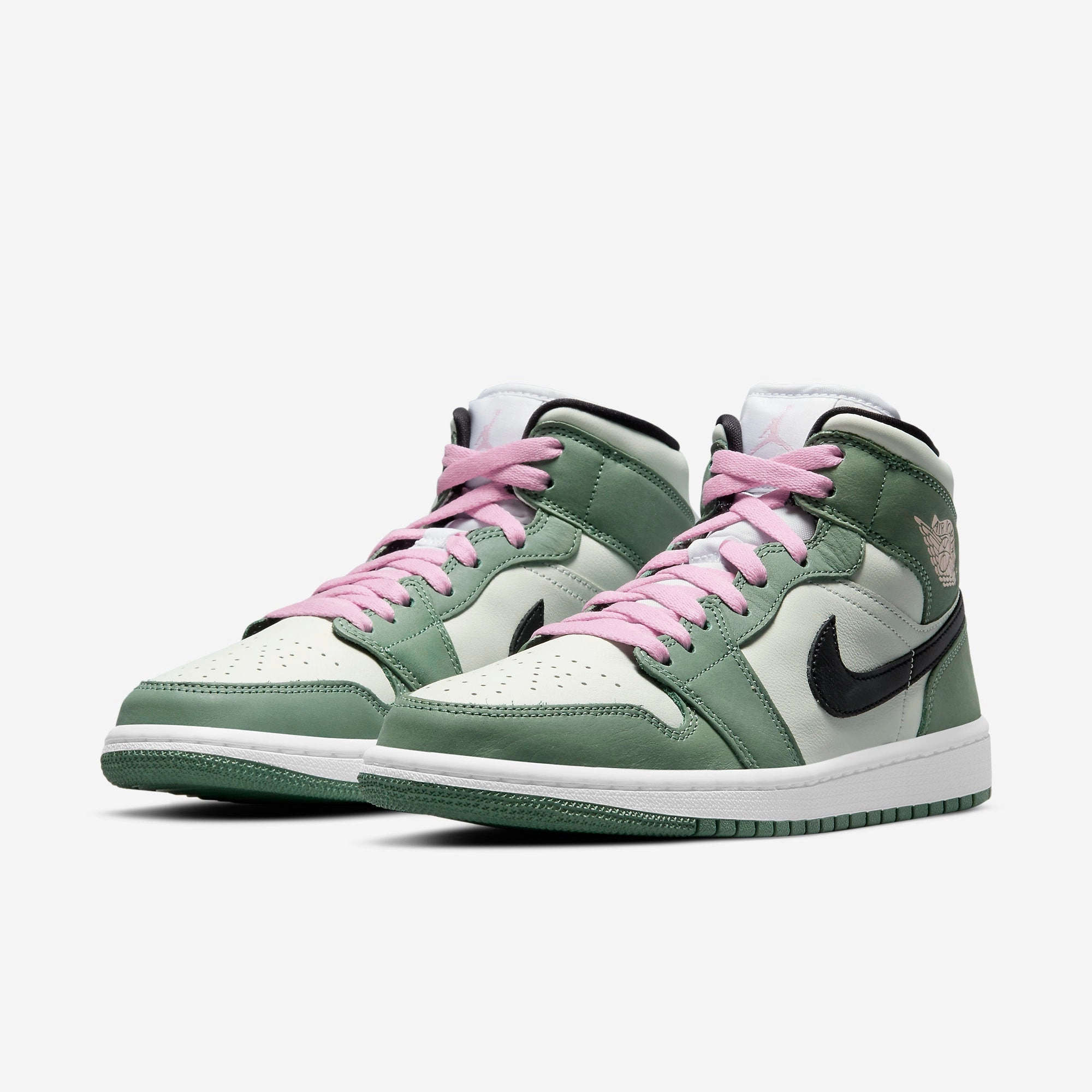 (Women's) Air Jordan 1 Mid SE 'Dutch Green' (2021) CZ0774-300 Air Jordan 1 Signature Look Sneakers