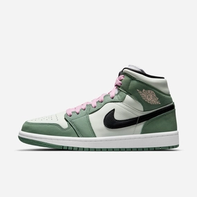 (Women's) Air Jordan 1 Mid SE 'Dutch Green' (2021) CZ0774-300 Stylish Air Jordan 1 in classic design