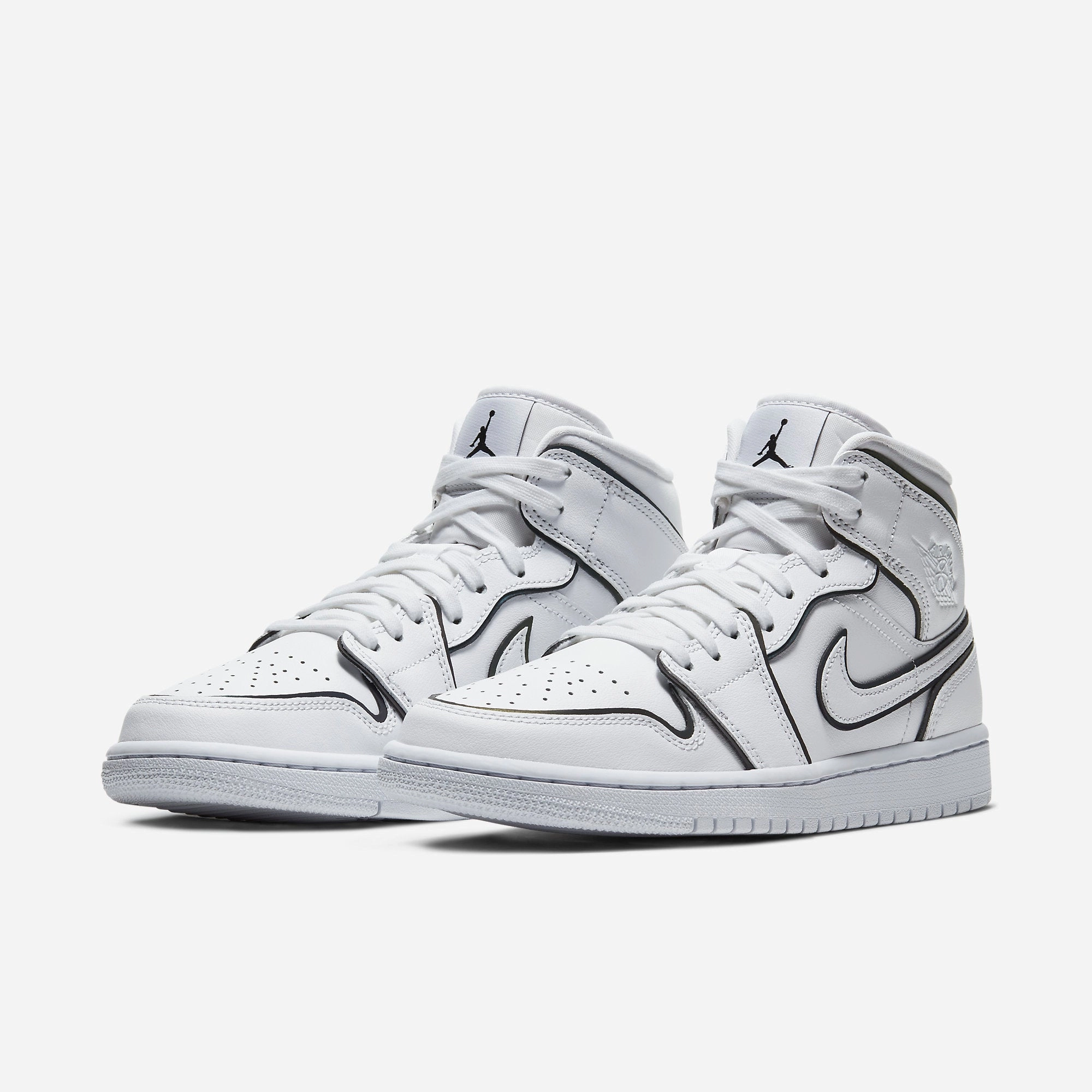 (Women's) Air Jordan 1 Mid SE 'Iridescent Trim' (2019) CK6587-100 Air Jordan 1 Signature Look Sneakers