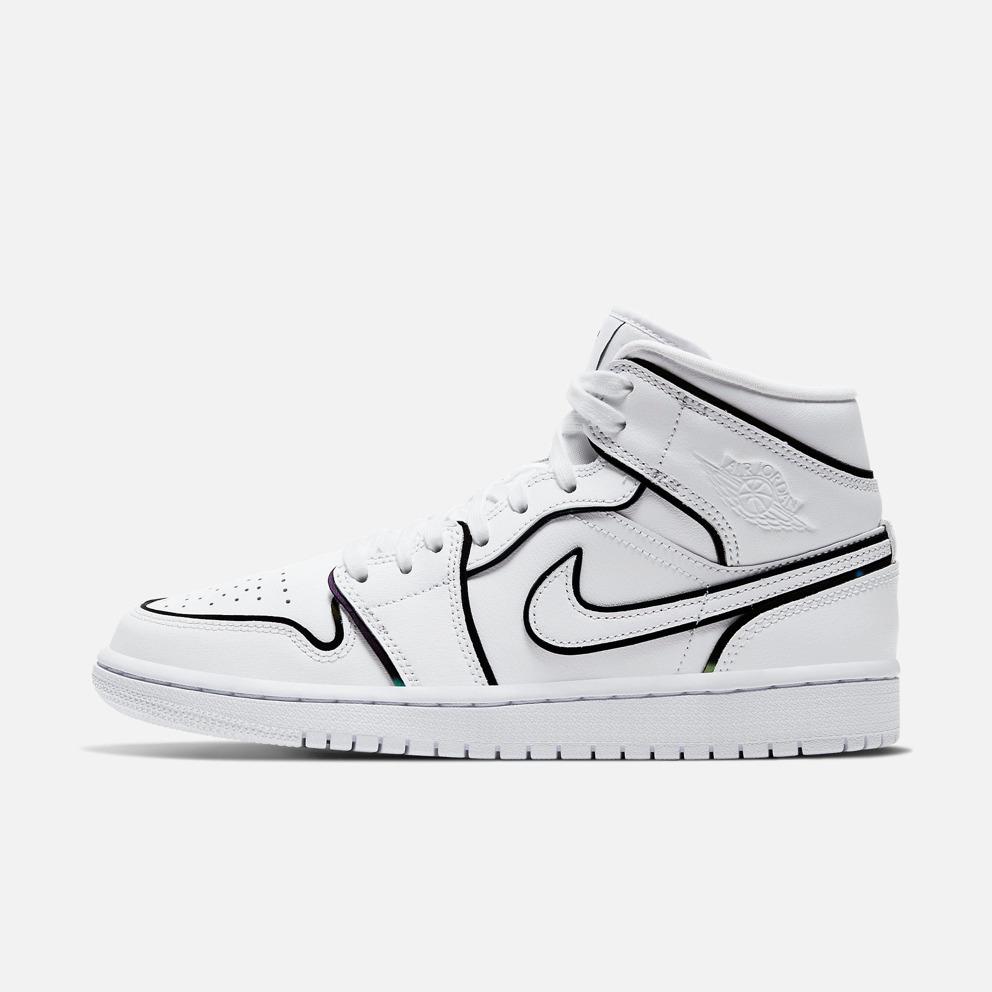 (Women's) Air Jordan 1 Mid SE 'Iridescent Trim' (2019) CK6587-100 Stylish Air Jordan 1 in classic design