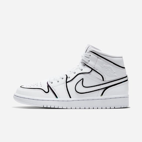 (Women's) Air Jordan 1 Mid SE 'Iridescent Trim' (2019) CK6587-100 Stylish Air Jordan 1 in classic design