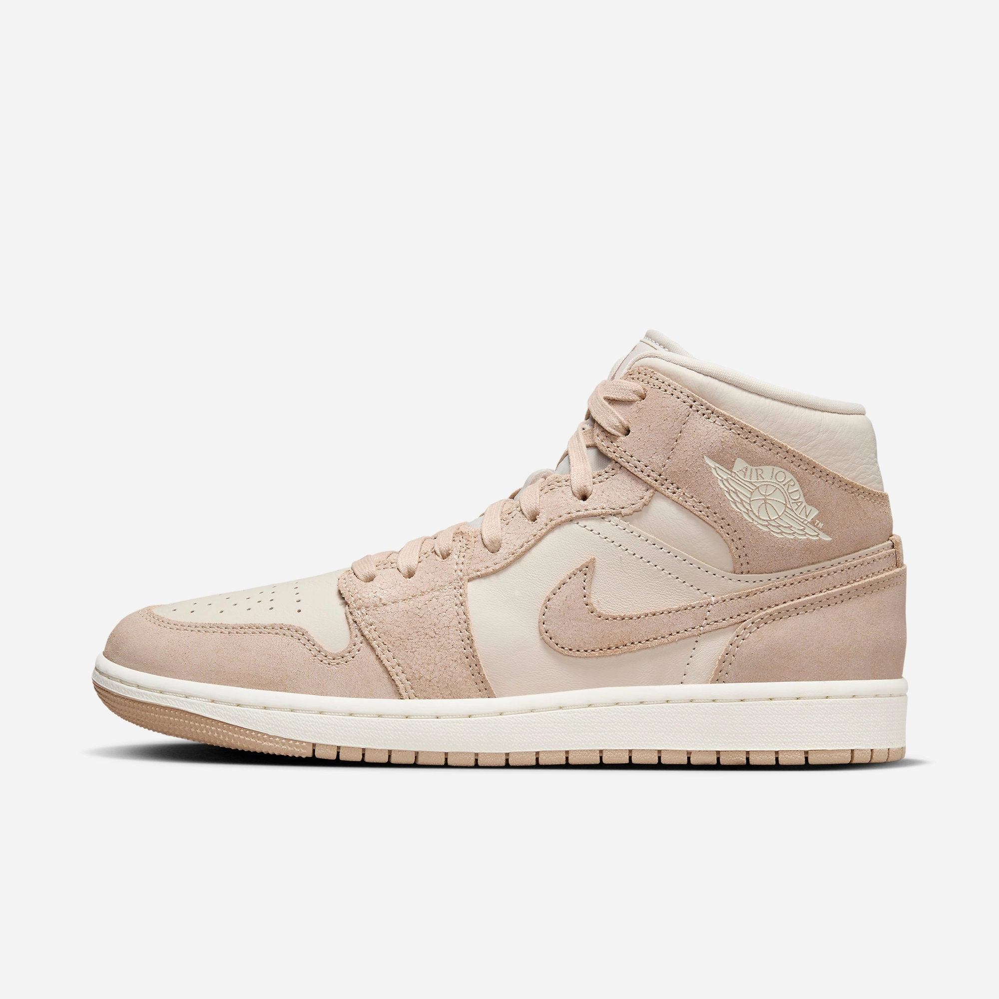 (Women's) Air Jordan 1 Mid SE 'Legend Light Brown' (2023) FJ3448-200 Authentic Air Jordan 1 in premium leather