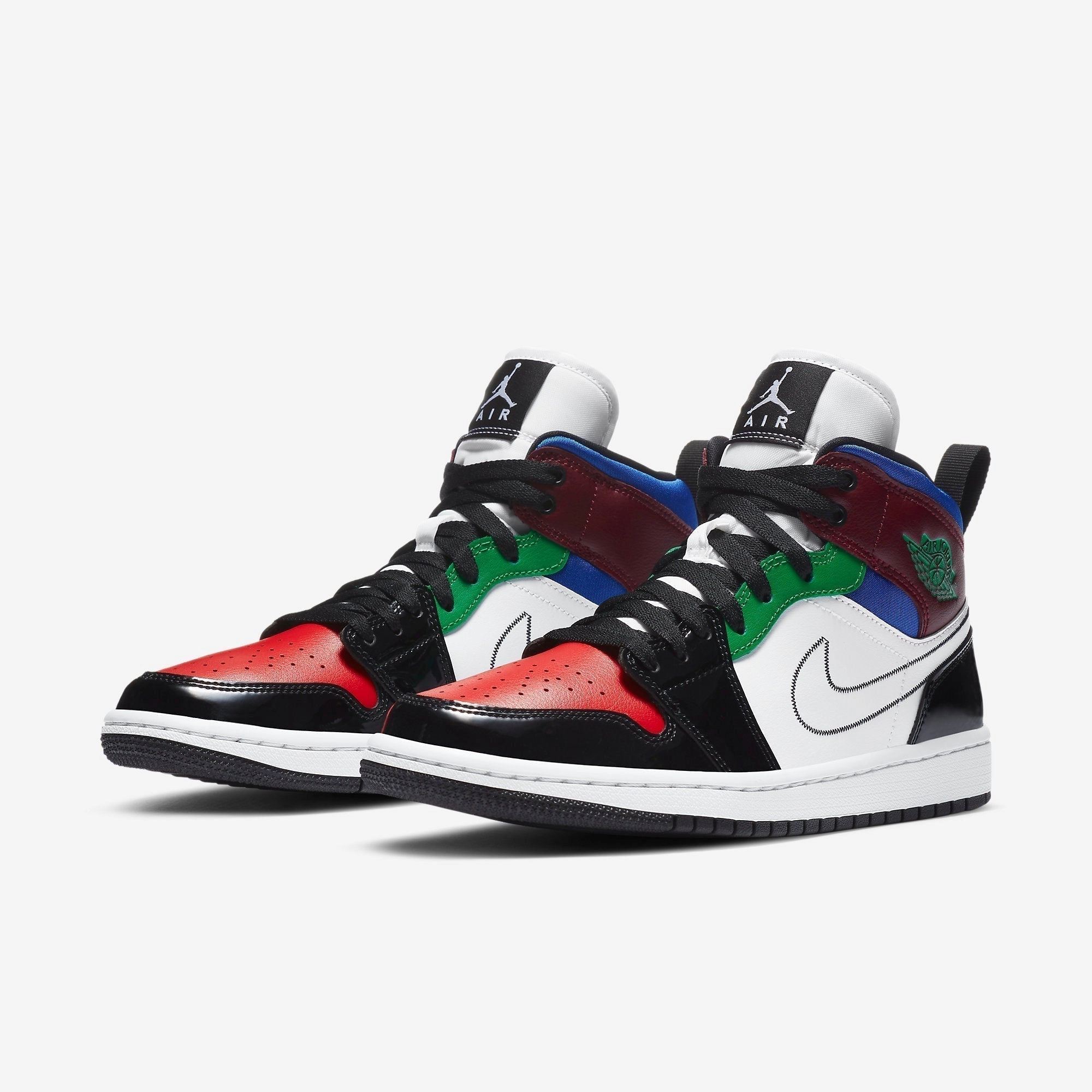(Women's) Air Jordan 1 Mid SE 'Multi-Color' (2020) DB5454-001 Air Jordan 1 Signature Look Sneakers