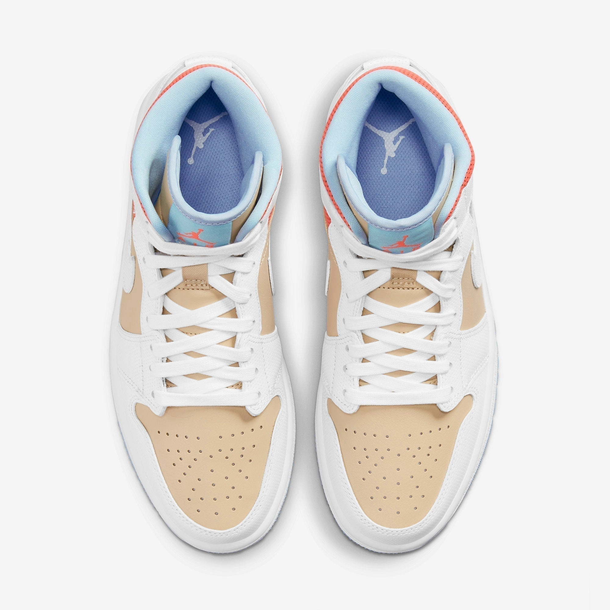 (Women's) Air Jordan 1 Mid SE 'Sesame' (2021) CZ0774-200 Air Jordan 1 Signature Look Sneakers
