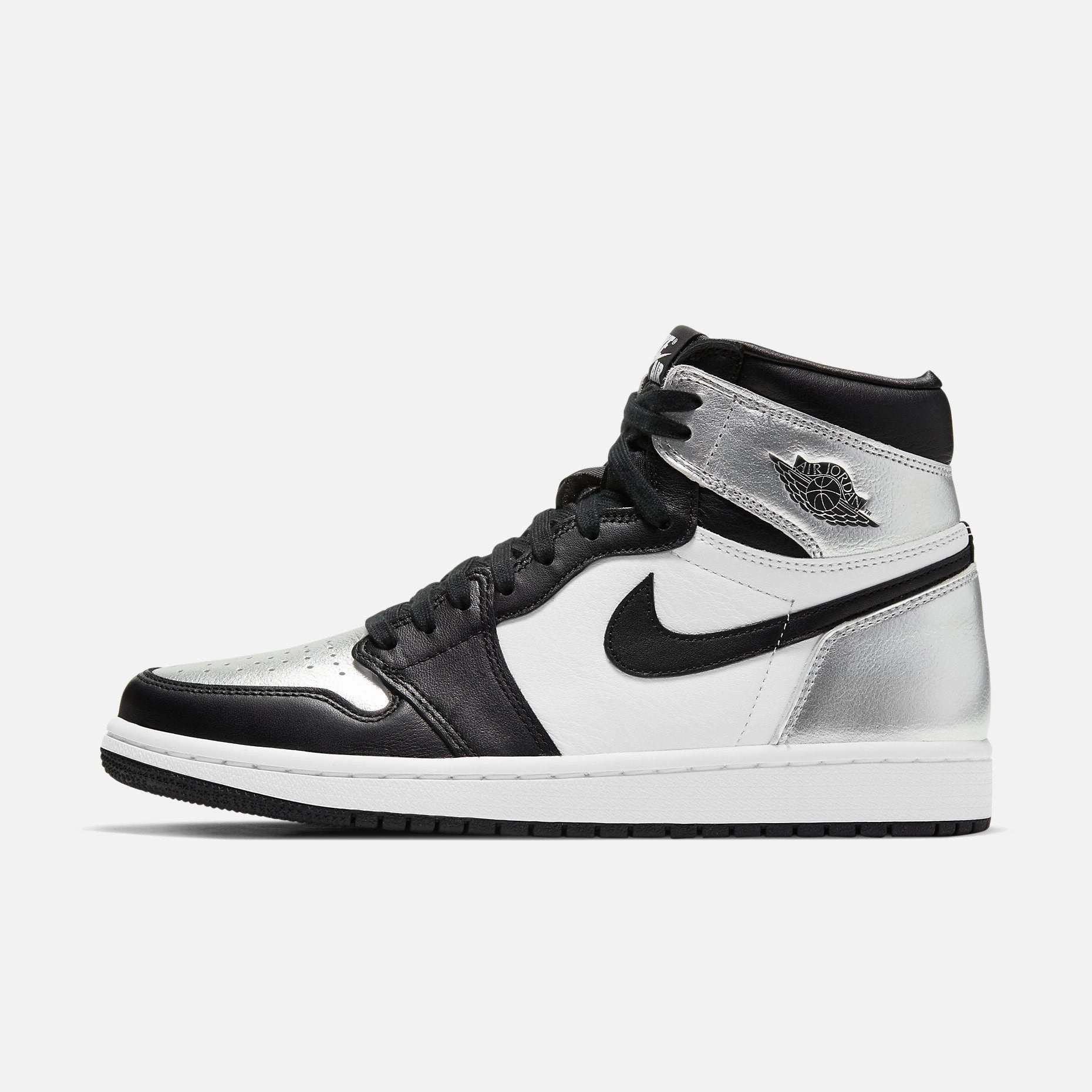 (Women's) Air Jordan 1 Retro High OG 'Silver Toe' (2021) CD0461-001 Authentic Air Jordan 1 in premium leather