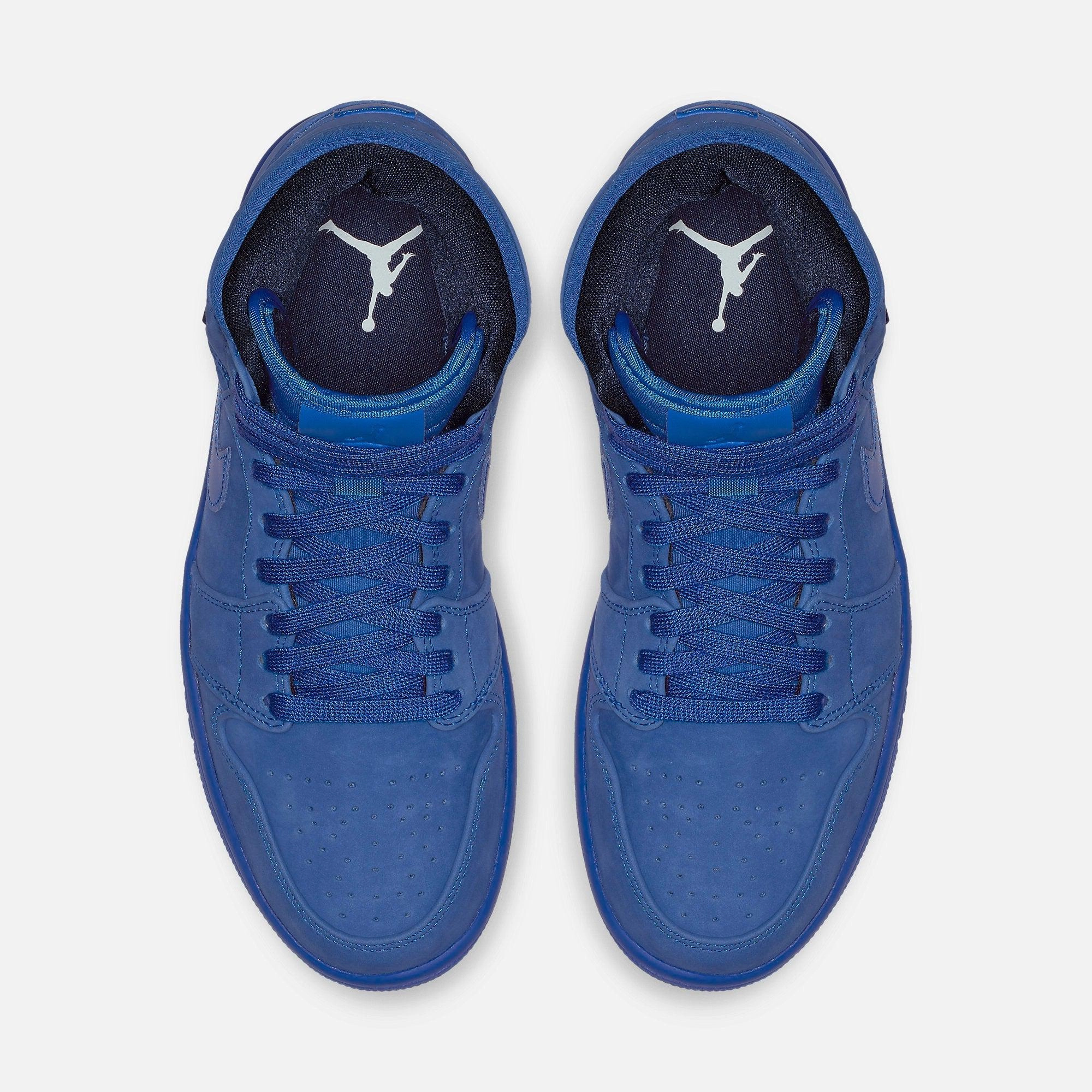 (Women's) Air Jordan 1 Retro High Premium 'Blue Suede' (2018) AH7389-400 Air Jordan 1 Signature Look Sneakers