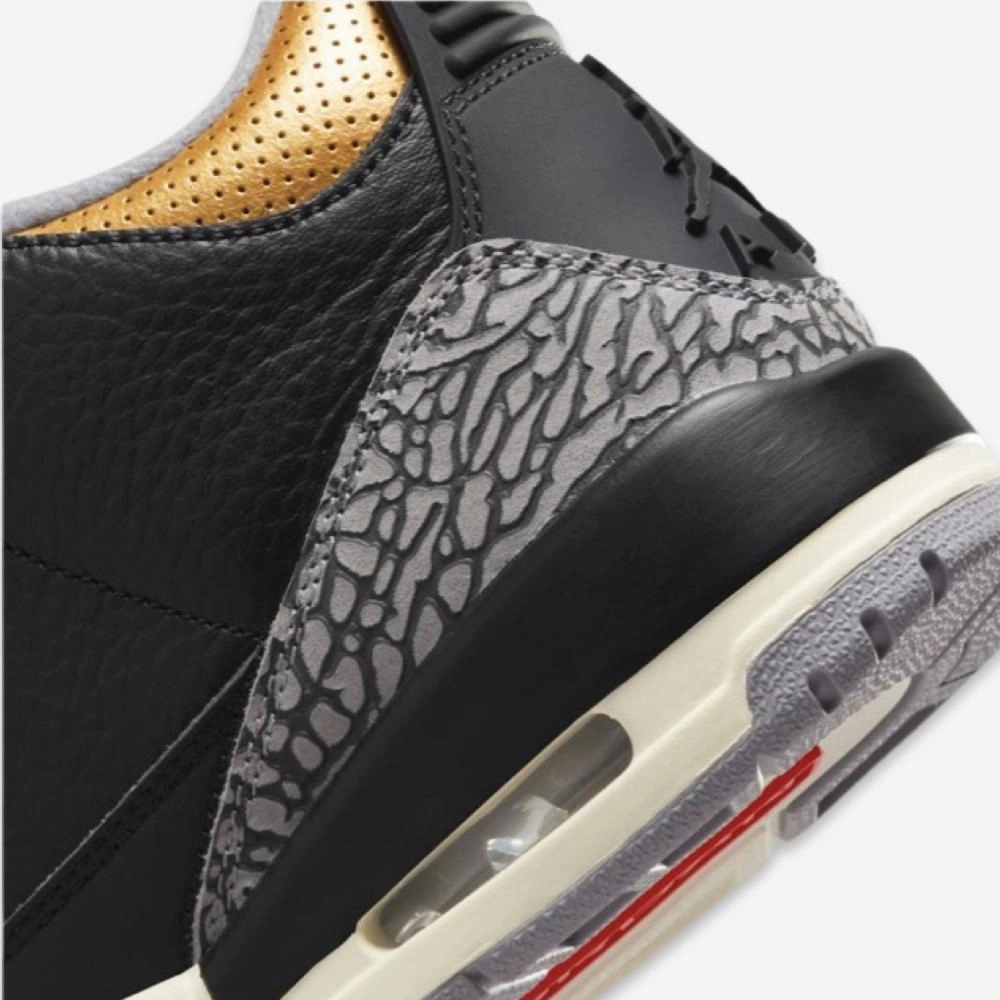 (Women's) Air Jordan 3 Retro 'Black Cement / Metallic Gold' (2022) CK9246-067 Air Jordan 3 Retro Throwback Sneakers