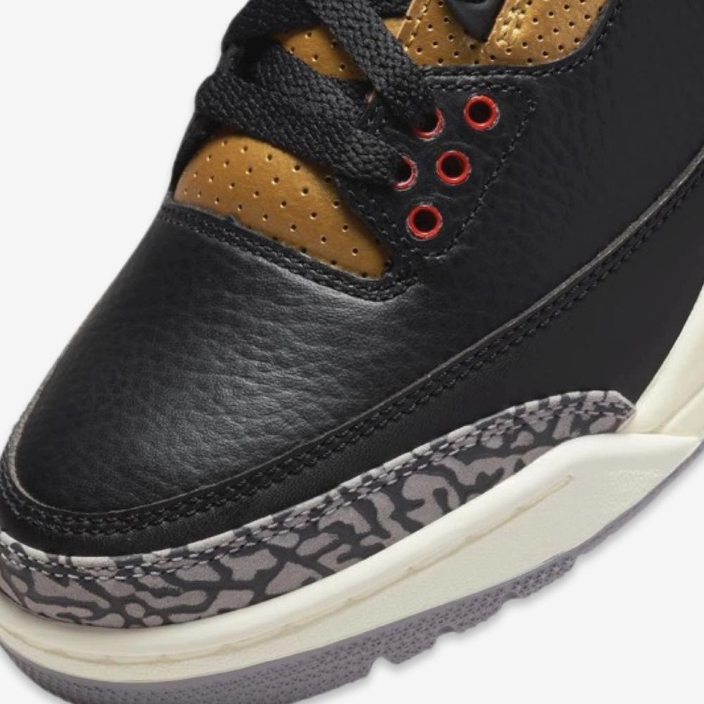 (Women's) Air Jordan 3 Retro 'Black Cement / Metallic Gold' (2022) CK9246-067 Air Jordan 3 Retro Throwback Sneakers