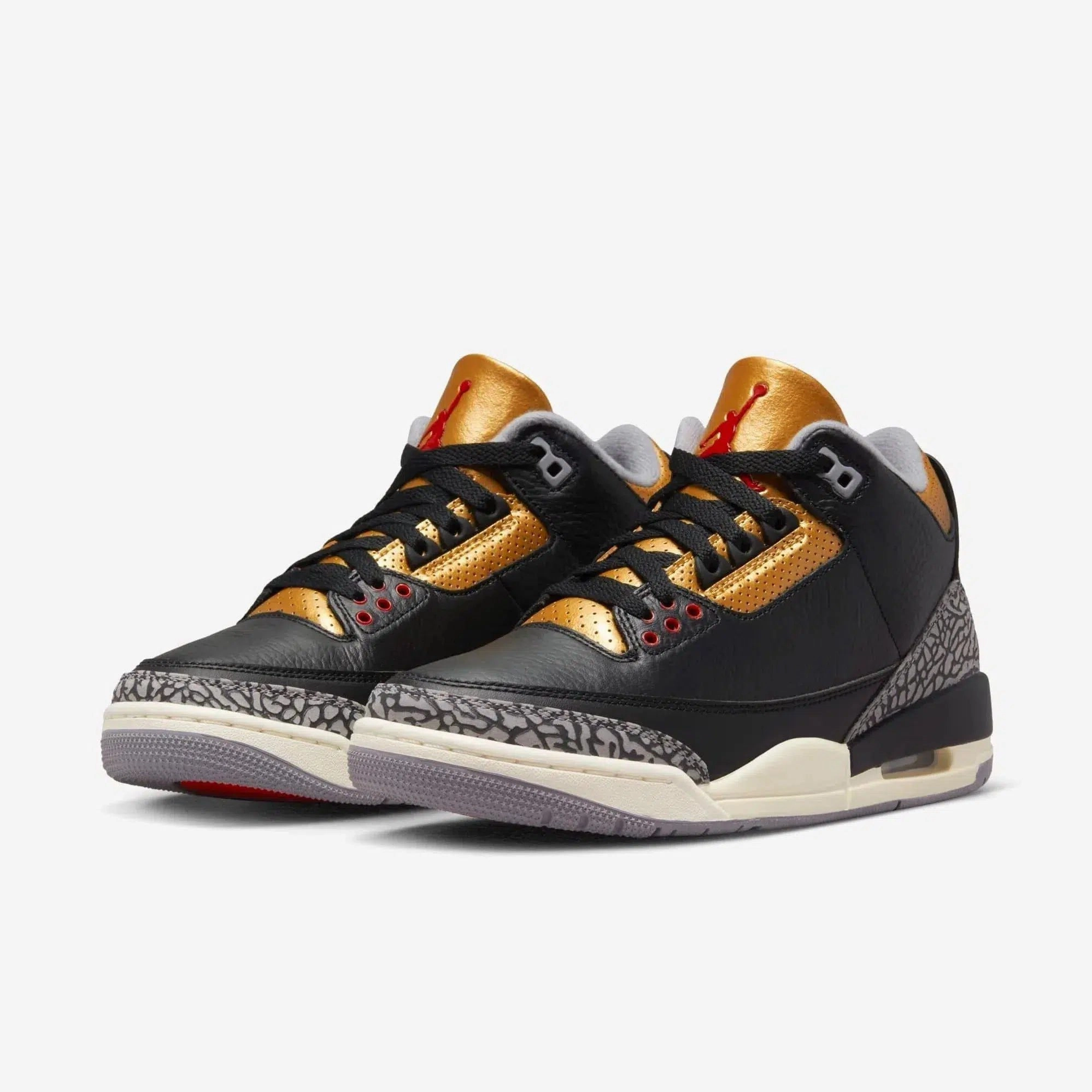 (Women's) Air Jordan 3 Retro 'Black Cement / Metallic Gold' (2022) CK9246-067 Air Jordan 3 Retro Throwback Sneakers