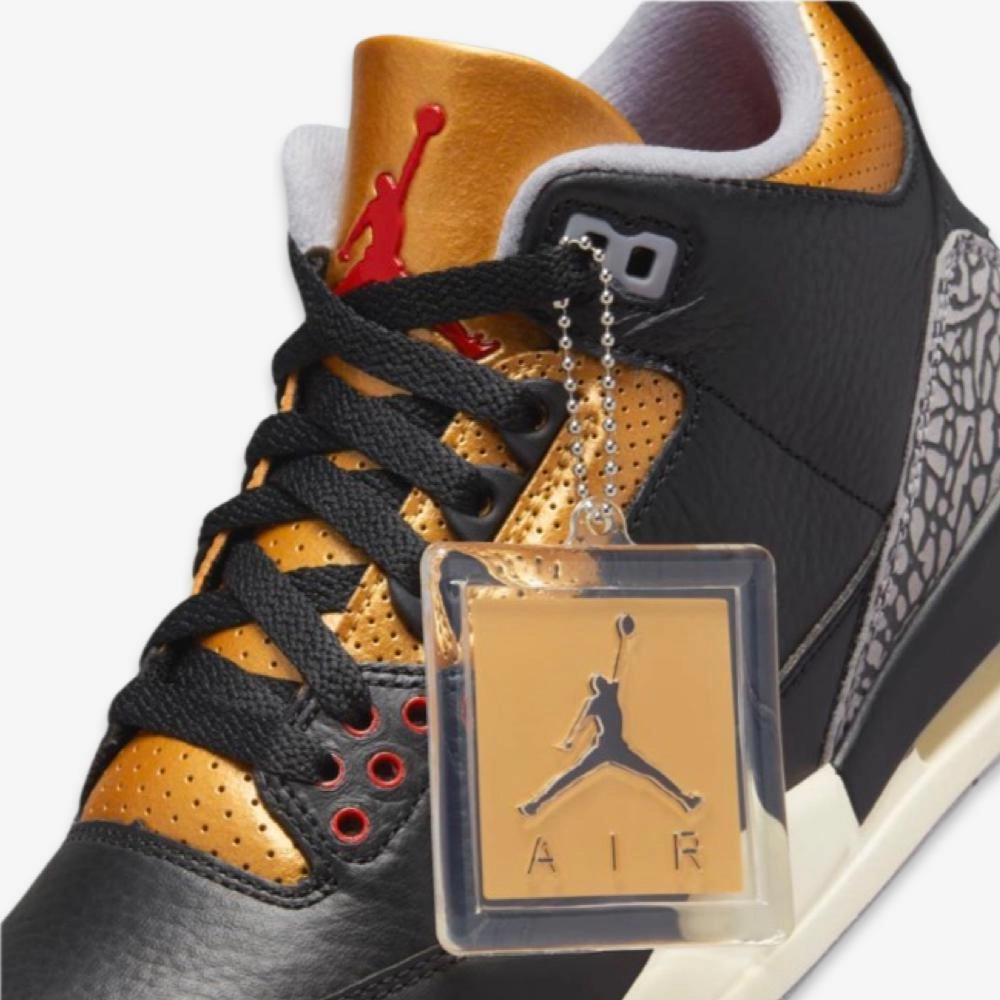 (Women's) Air Jordan 3 Retro 'Black Cement / Metallic Gold' (2022) CK9246-067 Air Jordan 3 Retro Throwback Sneakers