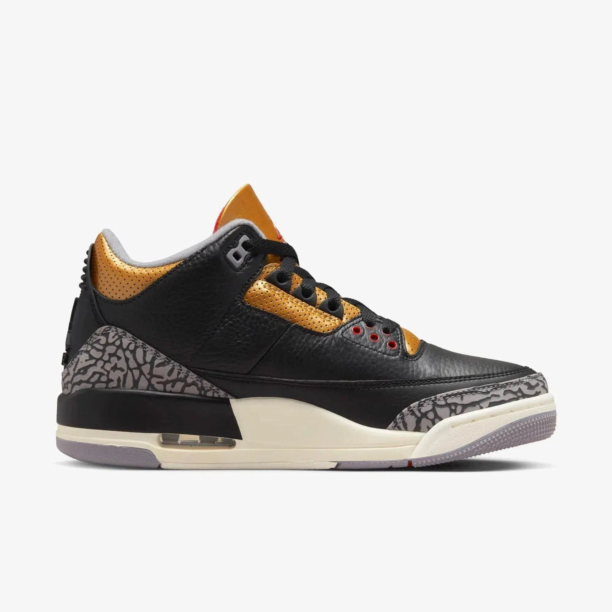 (Women's) Air Jordan 3 Retro 'Black Cement / Metallic Gold' (2022) CK9246-067 Air Jordan 3 Retro Throwback Sneakers