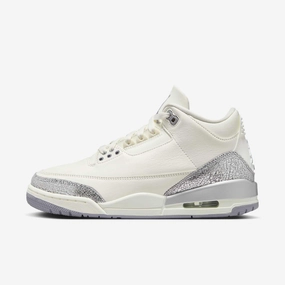 (Women's) Air Jordan 3 Retro 'Sail / Cement Grey' (2025) CK9246-100 Air Jordan 3 retro sneakers with throwback vibe