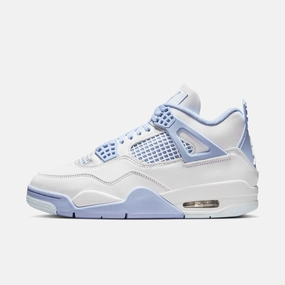 (Women's) Air Jordan 4 Retro 'Forget Me Not / Aluminum' (2025) HV0823-100 Air Jordan 4 sneakers with visible air unit