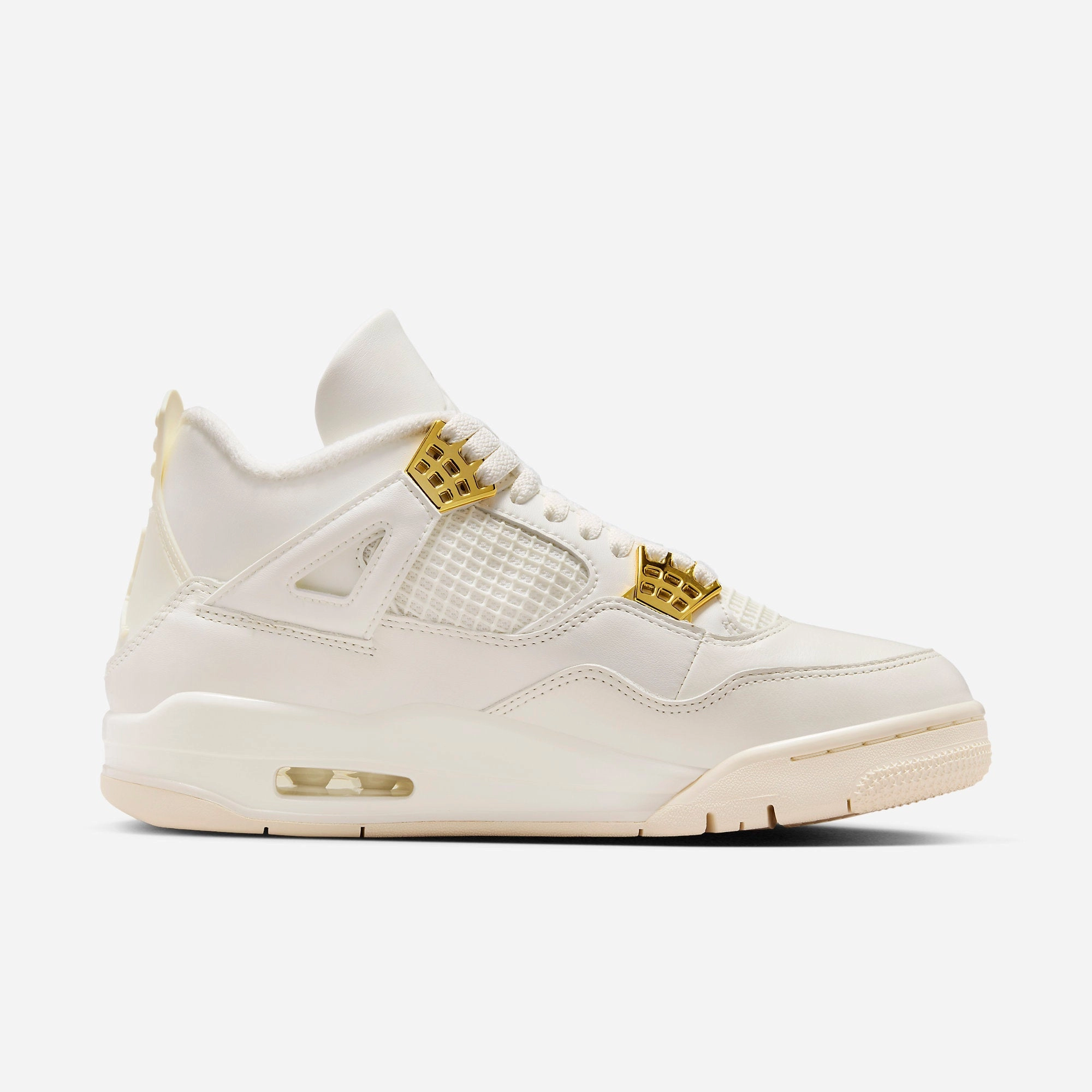 (Women's) Air Jordan 4 Retro 'Metallic Gold' (2024) AQ9129-170 Air Jordan 4 Visible Air Unit Sneakers