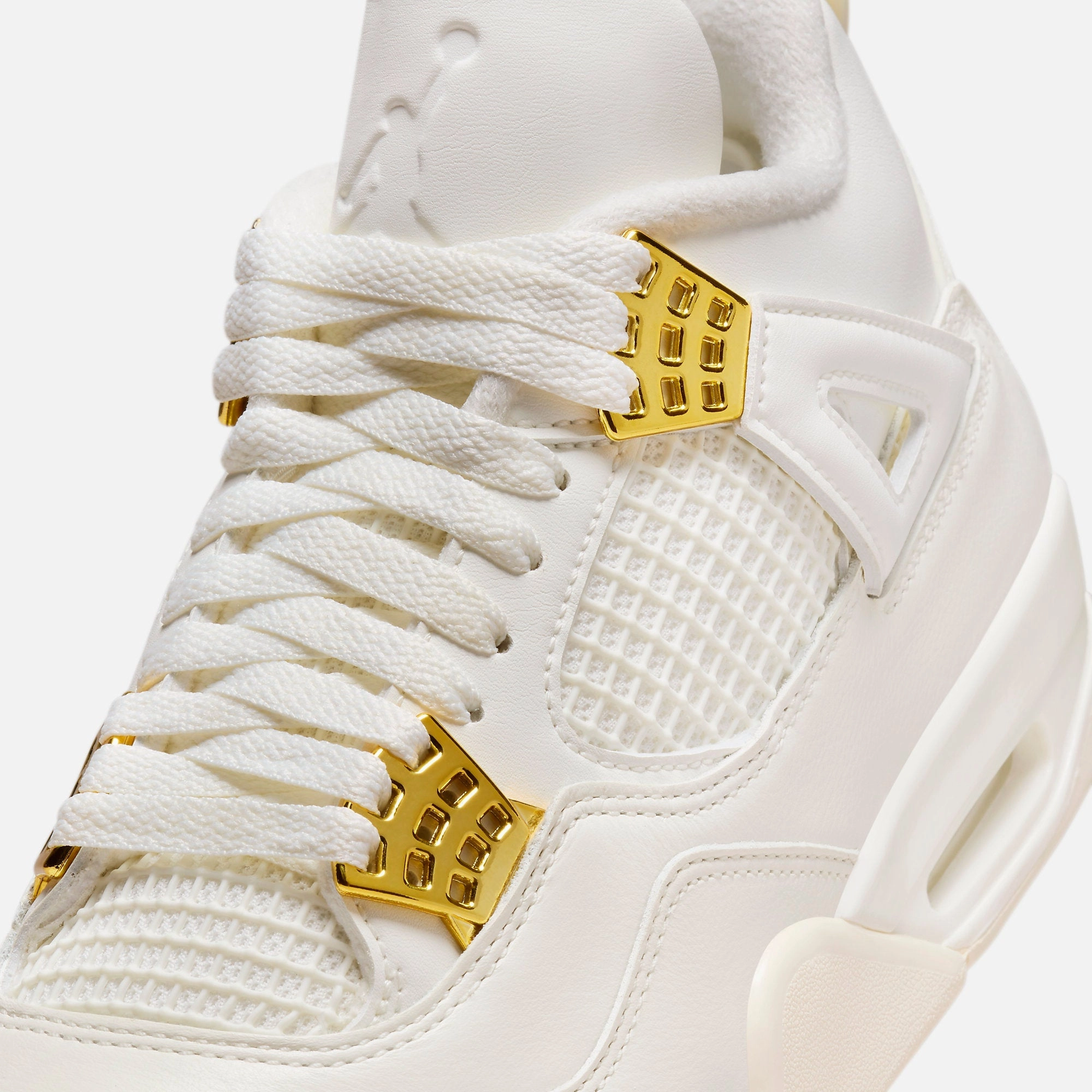 (Women's) Air Jordan 4 Retro 'Metallic Gold' (2024) AQ9129-170 Air Jordan 4 Visible Air Unit Sneakers